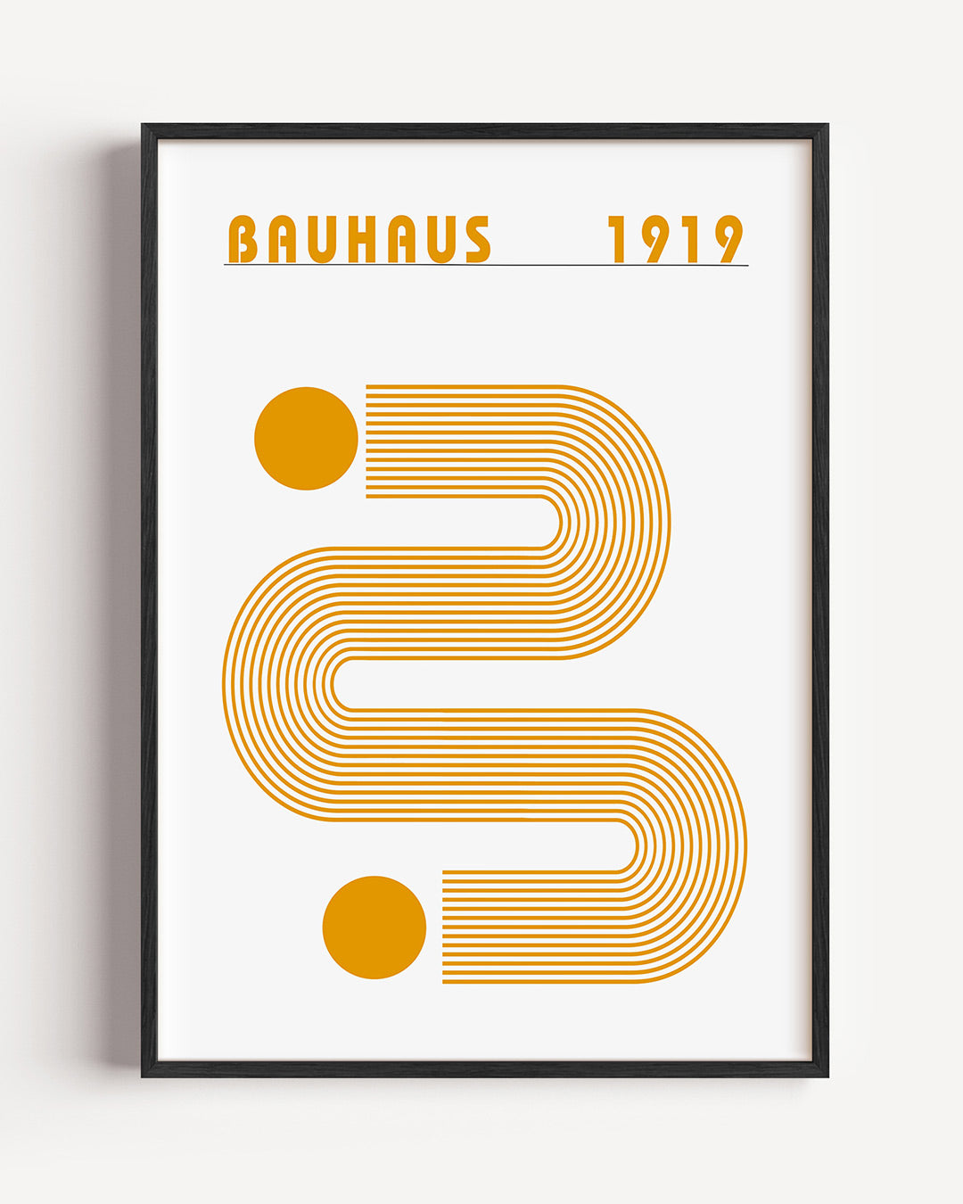 Lijnenspel en vormen – staande Bauhaus poster als wanddecoratie