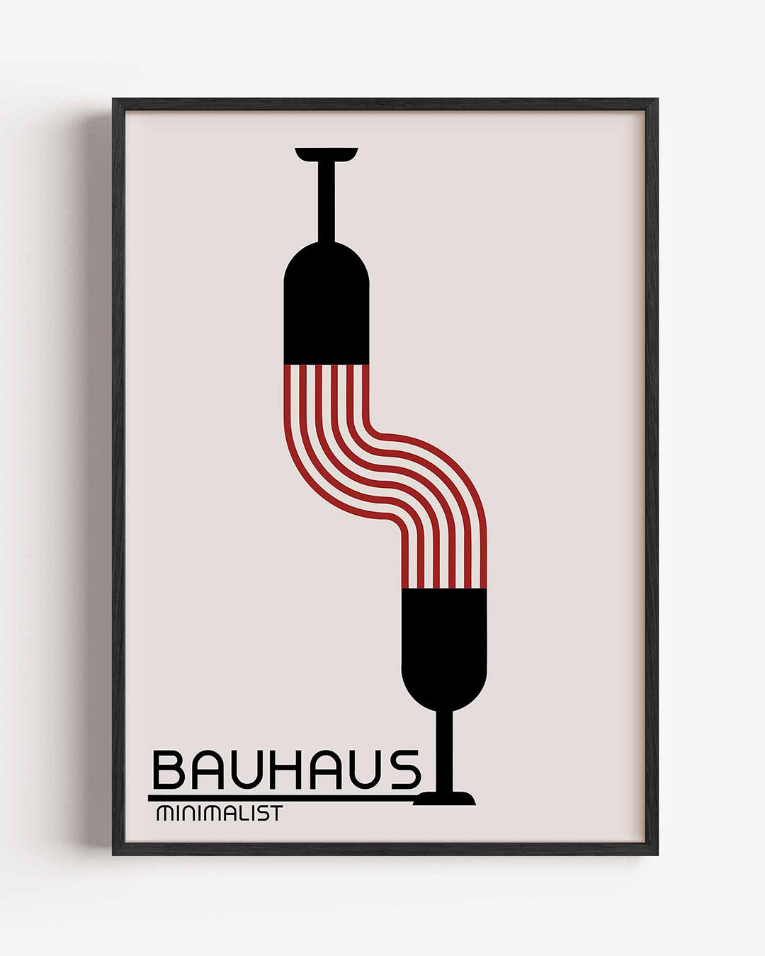 Lijnen en vormen – staande Bauhaus poster als wanddecoratie