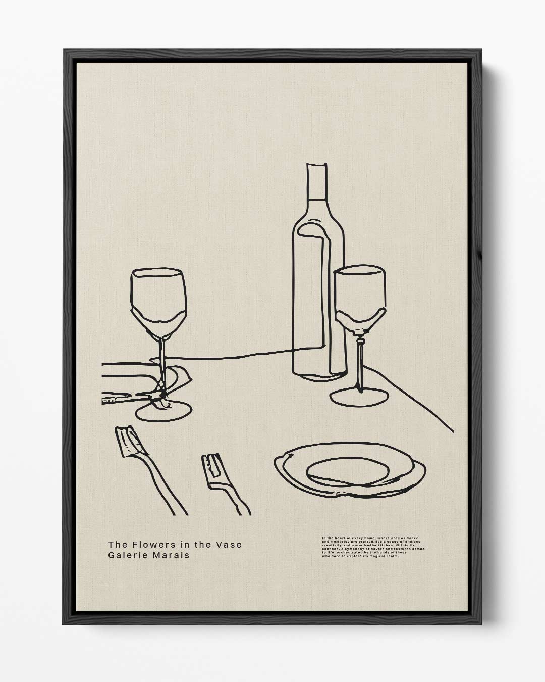 Elegante Eettafel Moment – portret kunstwerk als wanddecoratie