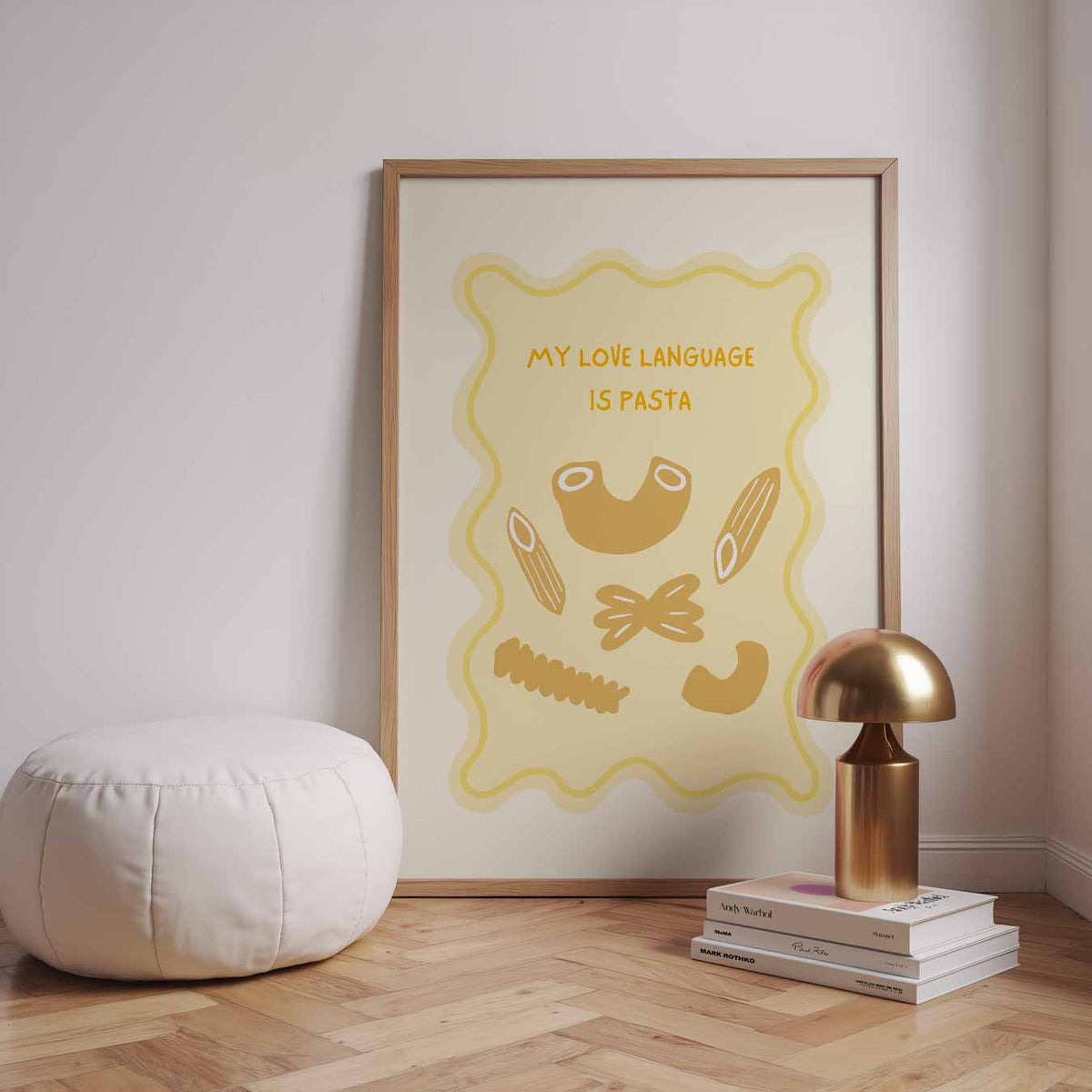 Pasta Liefde – staande zomer wanddecoratie van WallArtistic