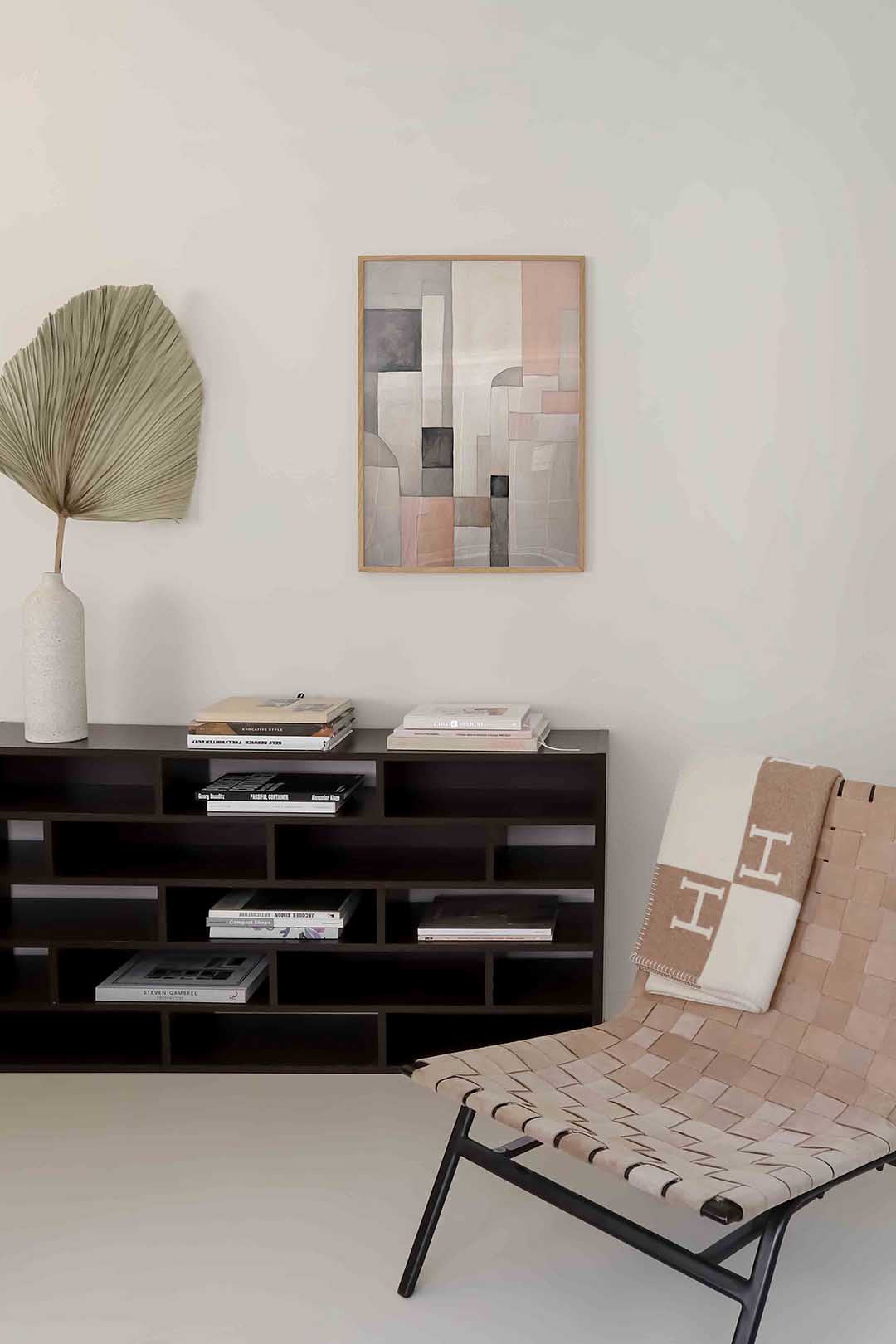 Abstracte vormen – zachte abstracte poster in staand formaat