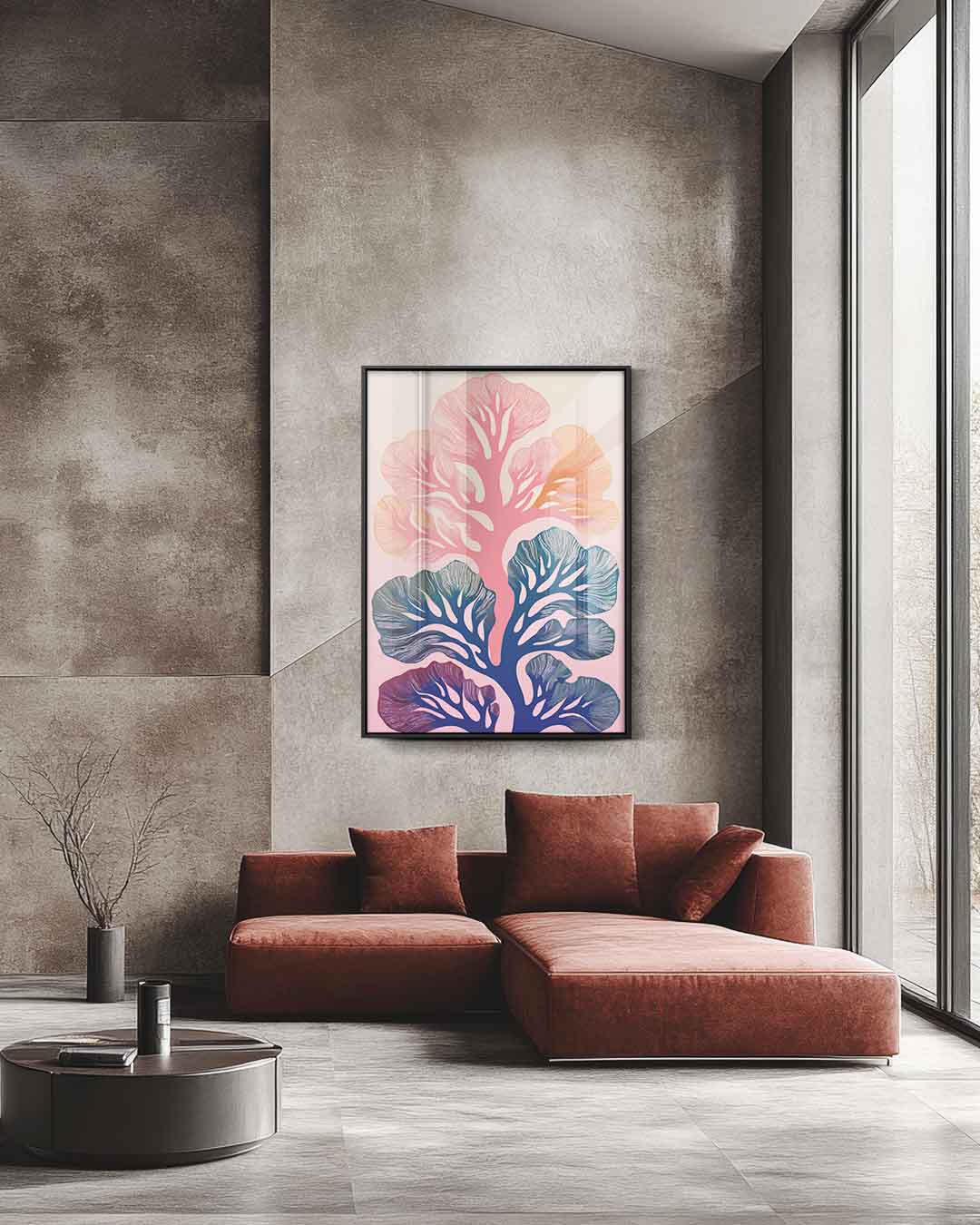 Natuurlijke Harmonie Wanddecoratie – staande wandkunst voor woonkamer of interieur