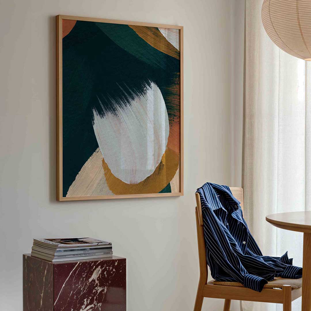 Abstracte vormen – artistieke poster in staand formaat