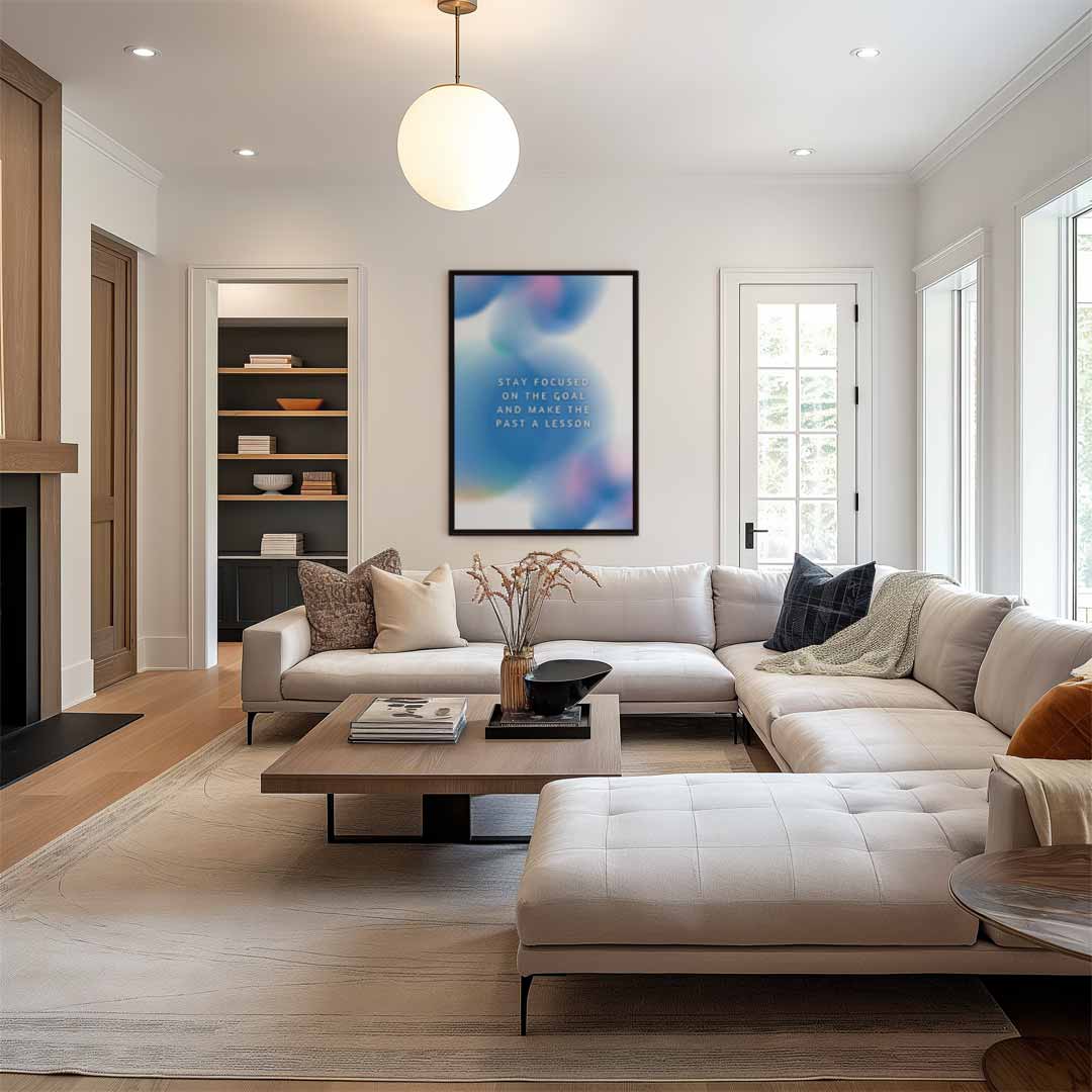 Stay Focused on the Goal – staand kunstwerk voor modern interieur