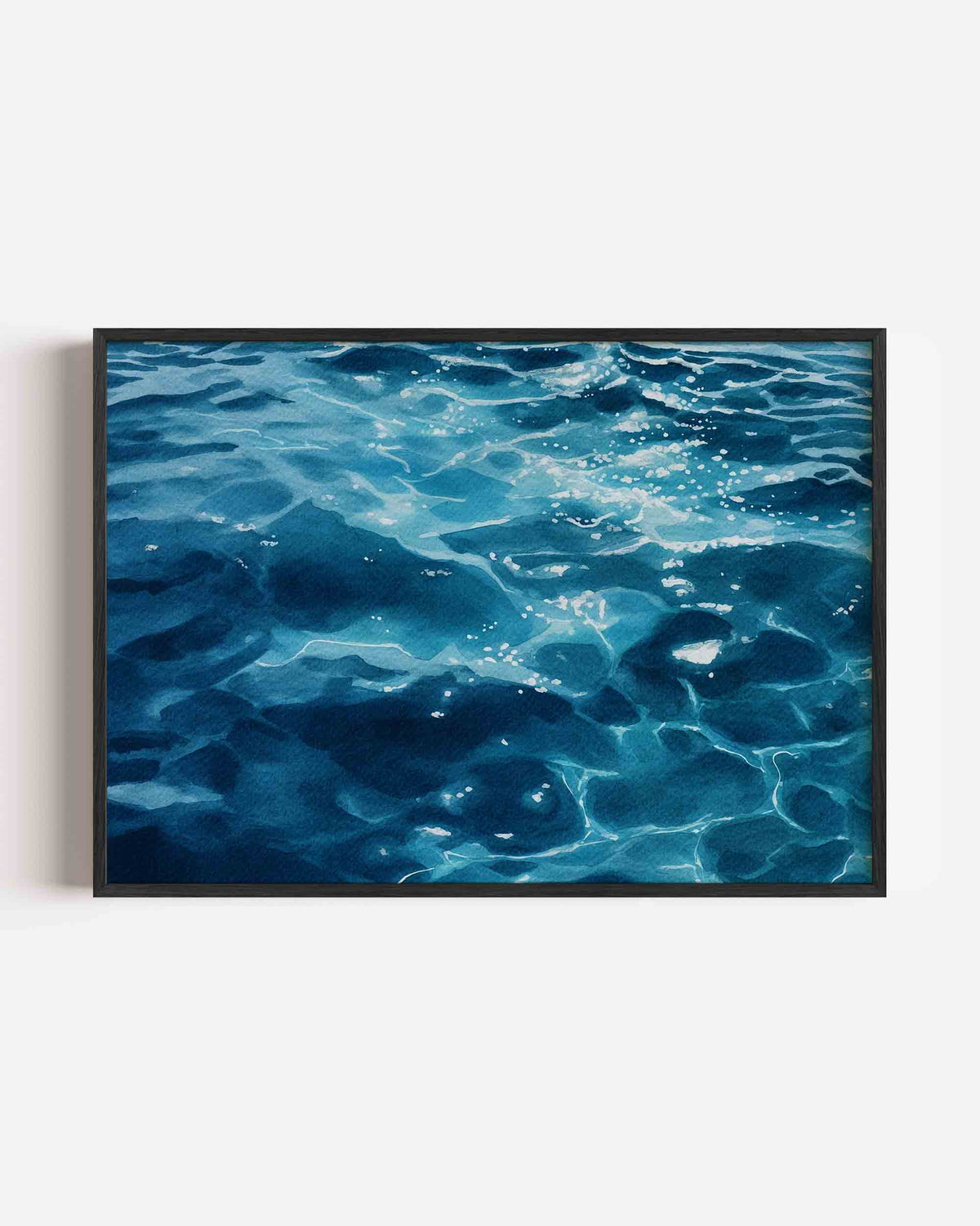 Blauwe wateroppervlak – jungle landscape poster als wanddecoratie