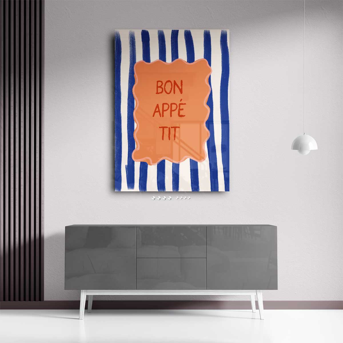 Bon Appétit Artistieke – plexiglas wanddecoratie in portret formaat