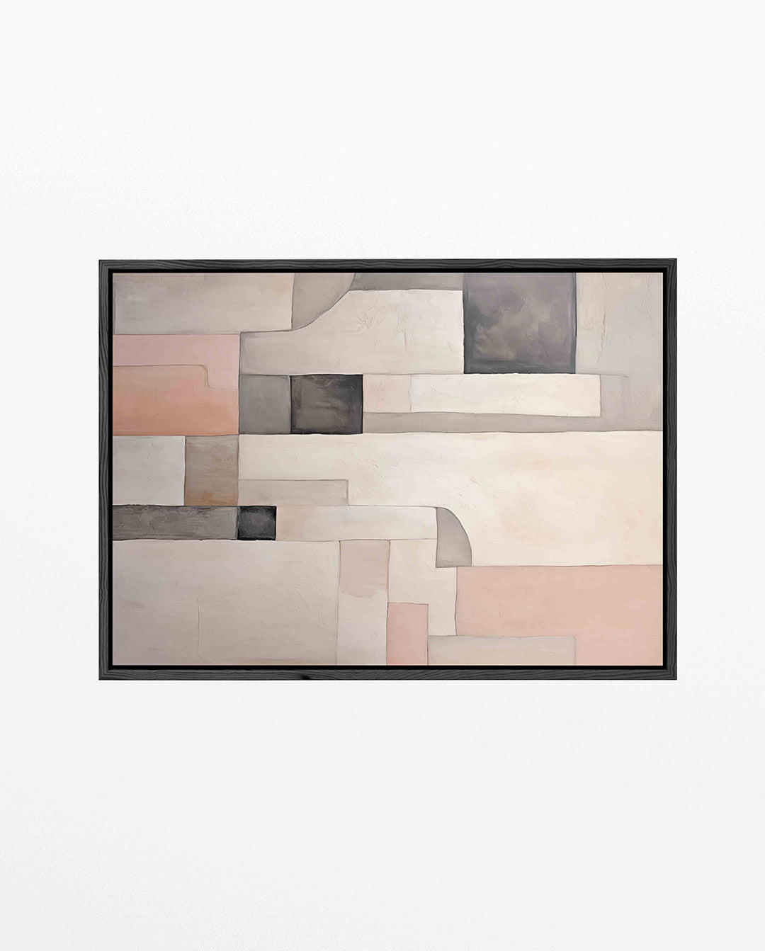 Geometrische vormen compositie – Geometrische – liggend wanddecoratie kunstwerk