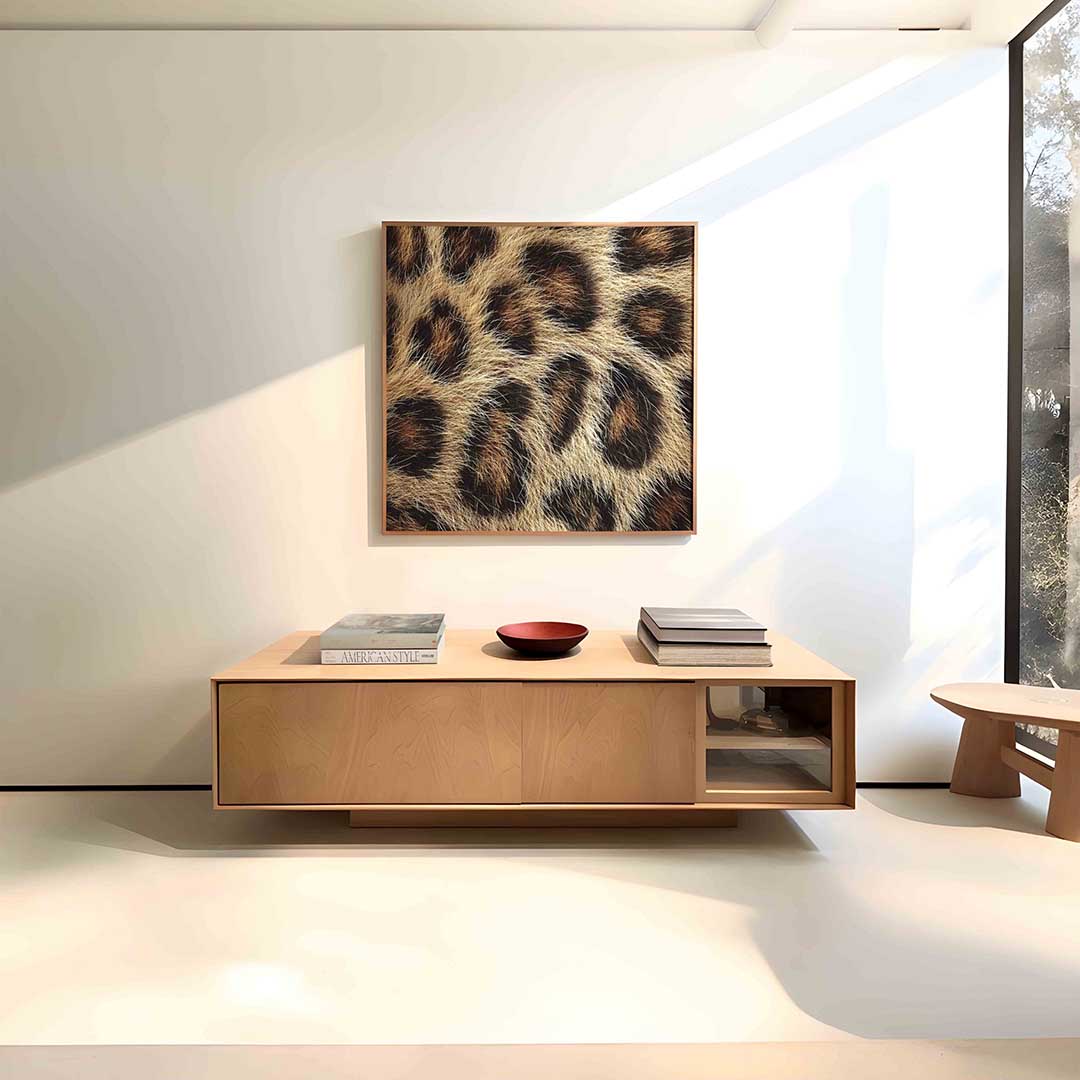 Luipaardprint – vierkante jungle wanddecoratie van WallArtistic