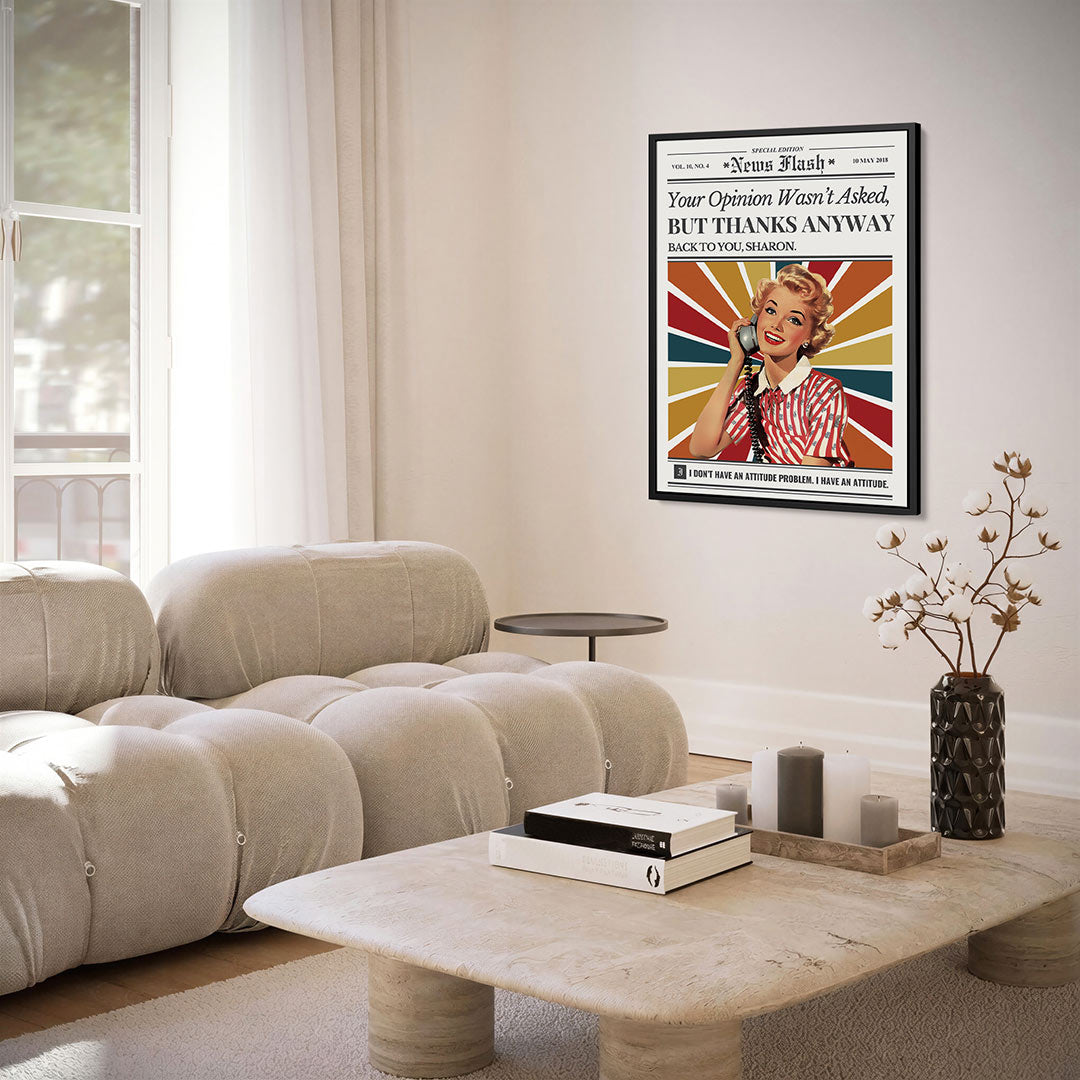 Vrouw telefoon – staand wanddecoratie kunstwerk