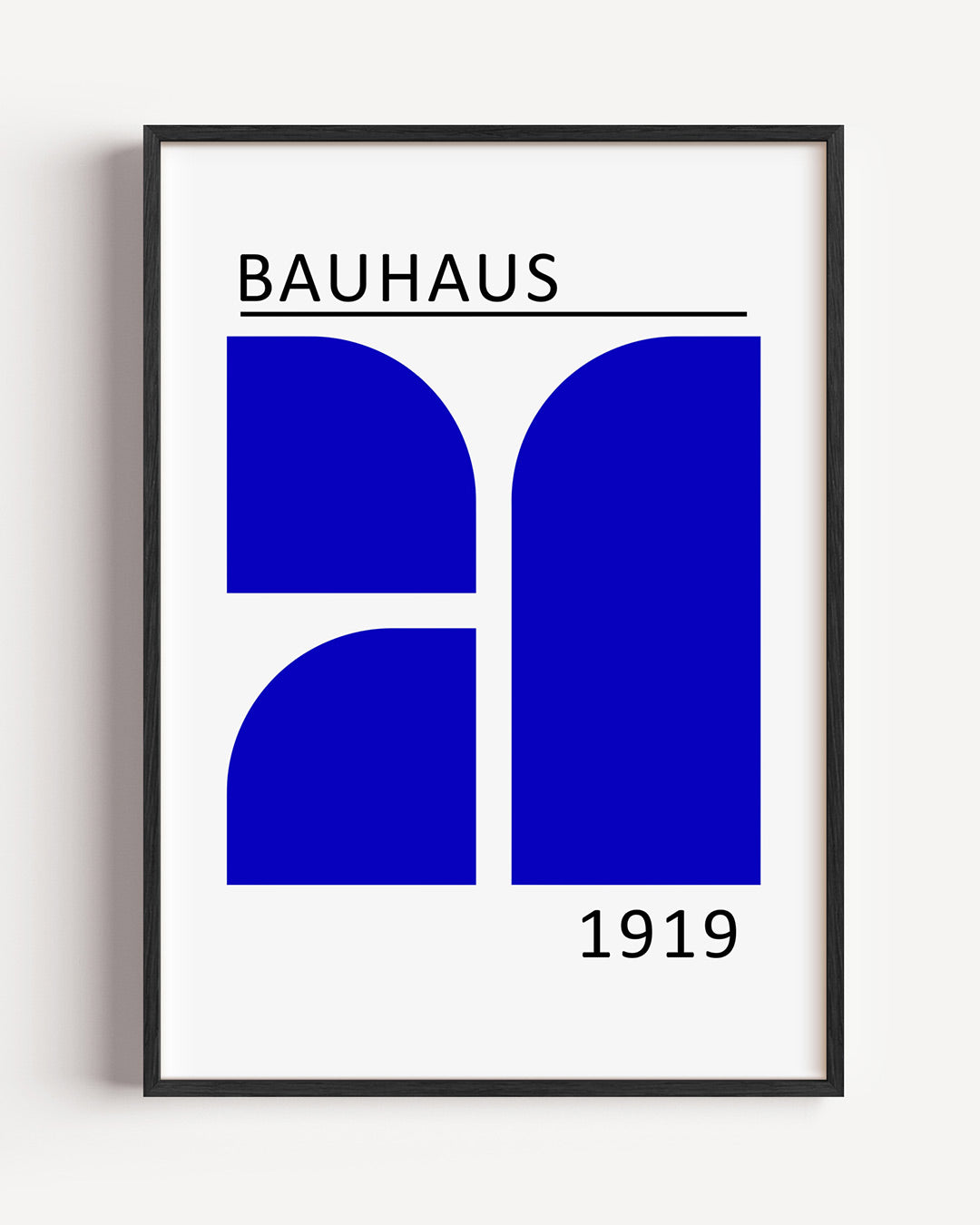 Vorm en kleur – staande Bauhaus poster als wanddecoratie