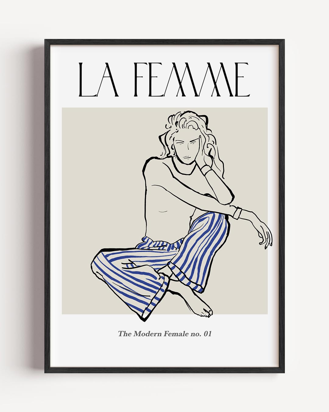La Femme - Moderne Vrouw – vrouwelijk portret poster als wanddecoratie