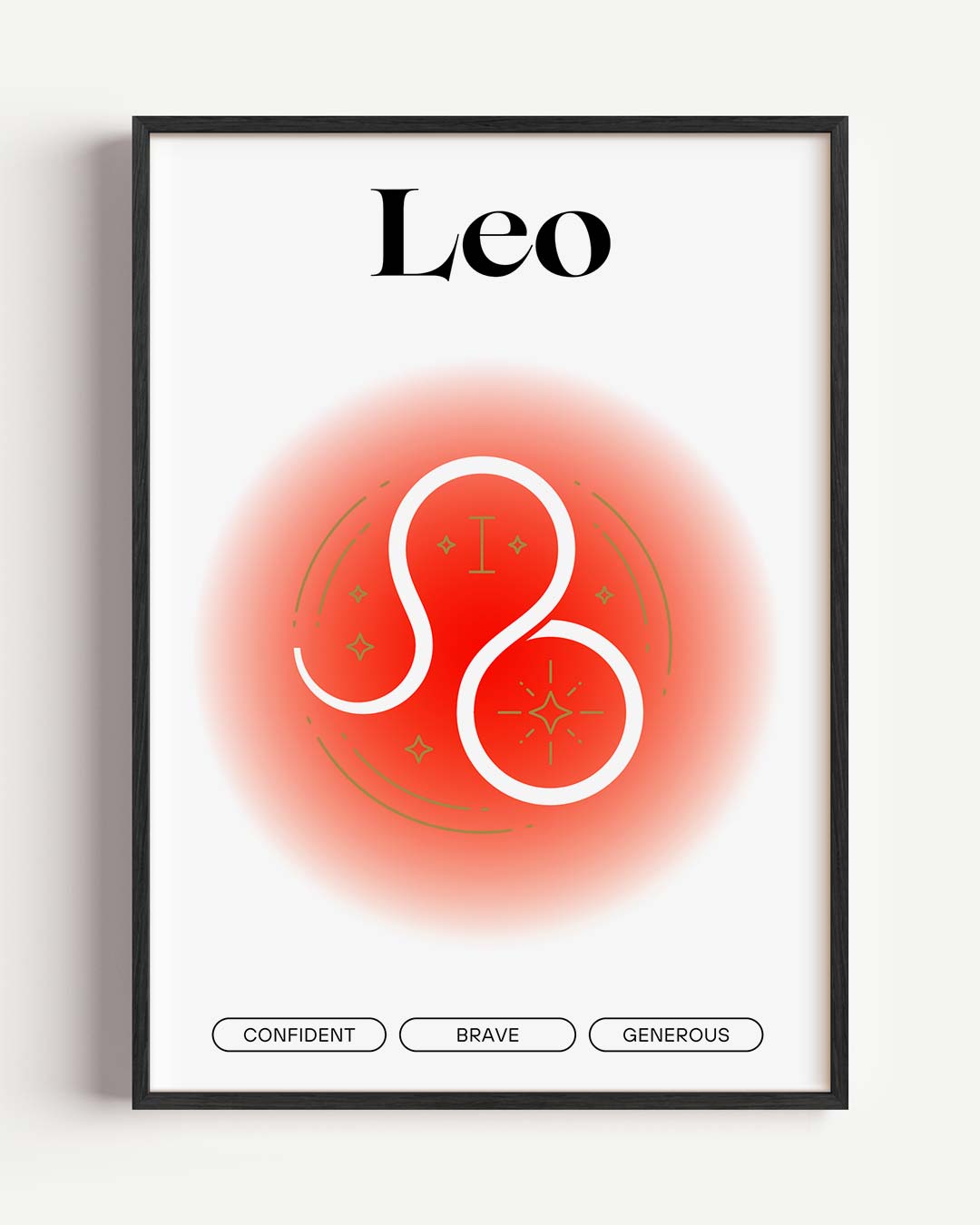 Stijlvolle Leo Astro – mindful portret poster als wanddecoratie