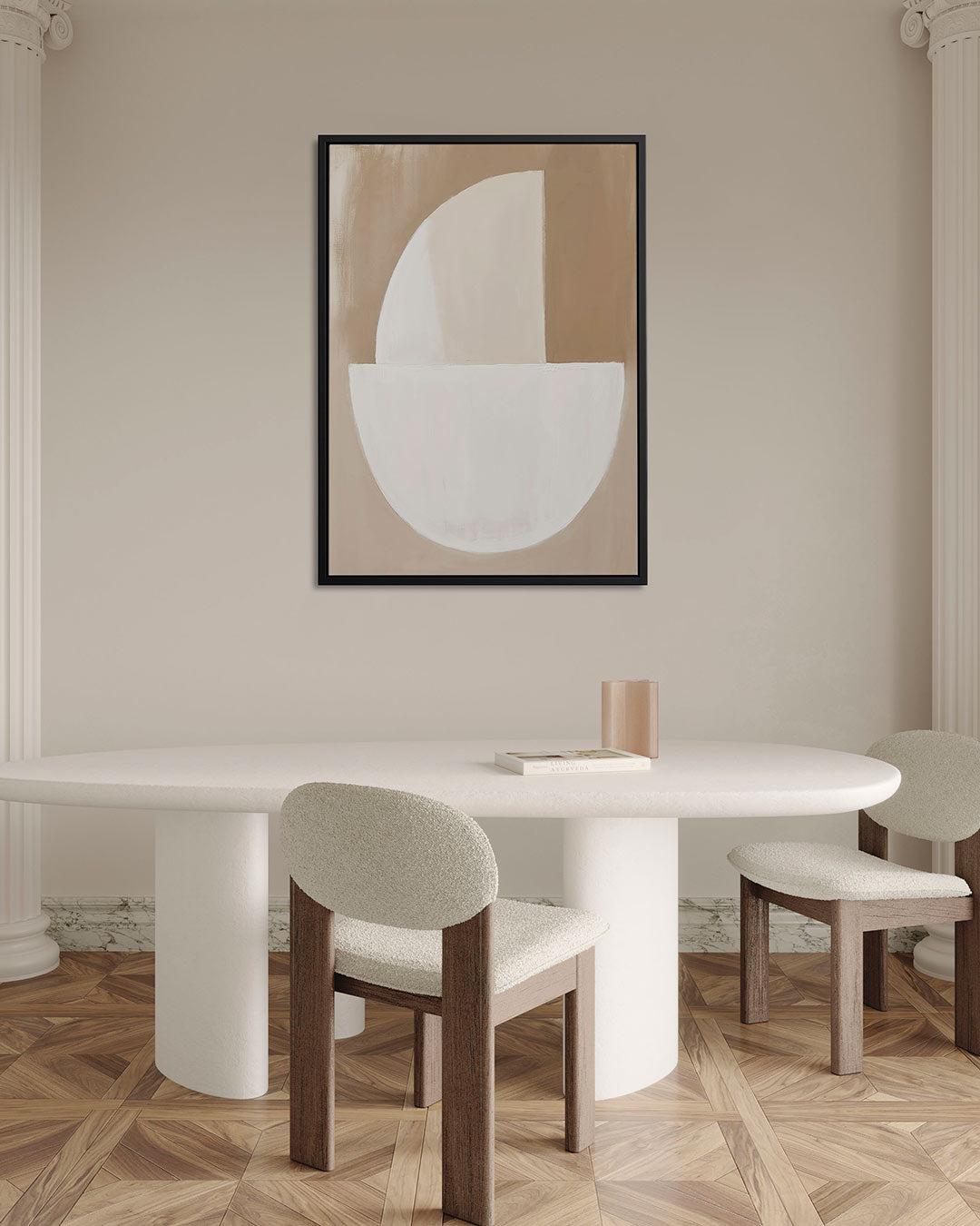 Geometrische vormen compositie – staand wanddecoratie kunstwerk
