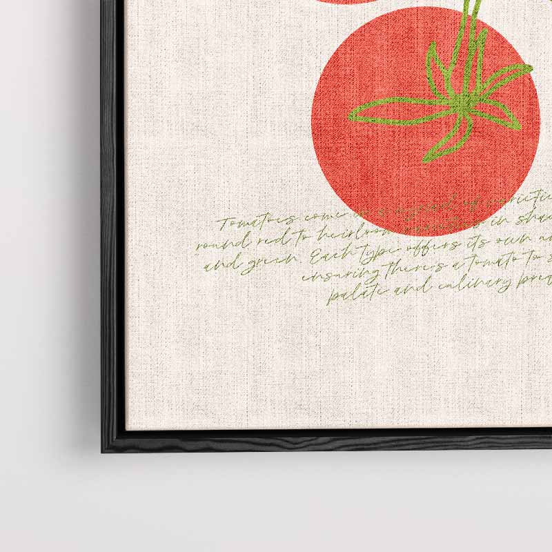 Tomaat Illustratie – kunstwerk met zwarte baklijst