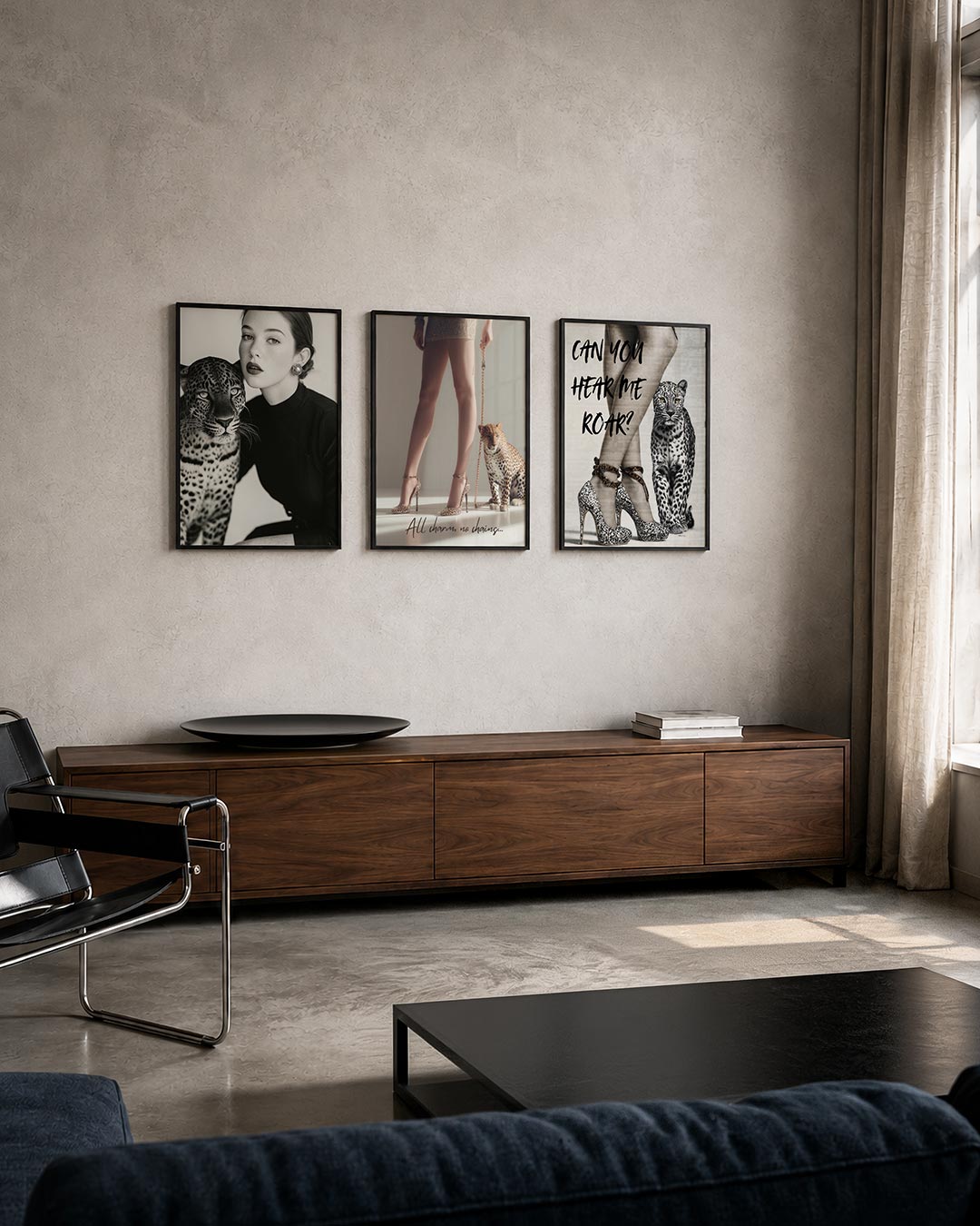 Abstract posterset – tweede productweergave – een abstracte posterset met donkere tinten en een rustige