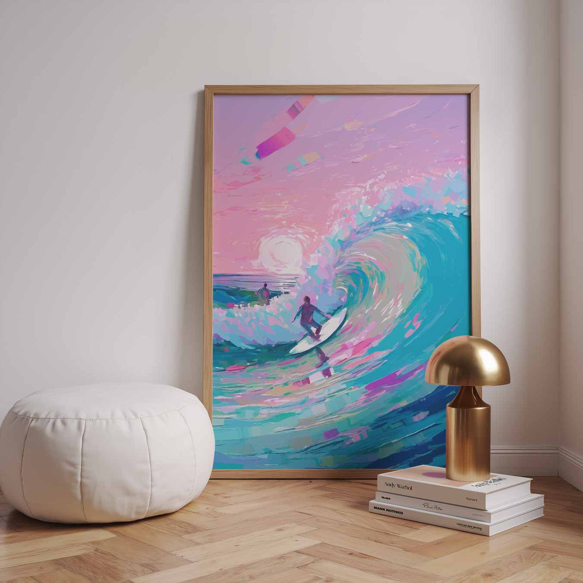 Surfer's Dream – zomerse wandkunst als portret poster