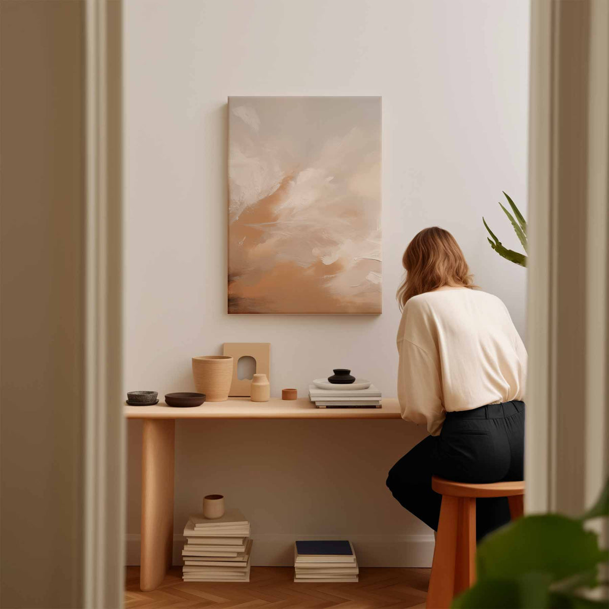 Hemelse Horizon – modern portret kunstwerk van WallArtistic