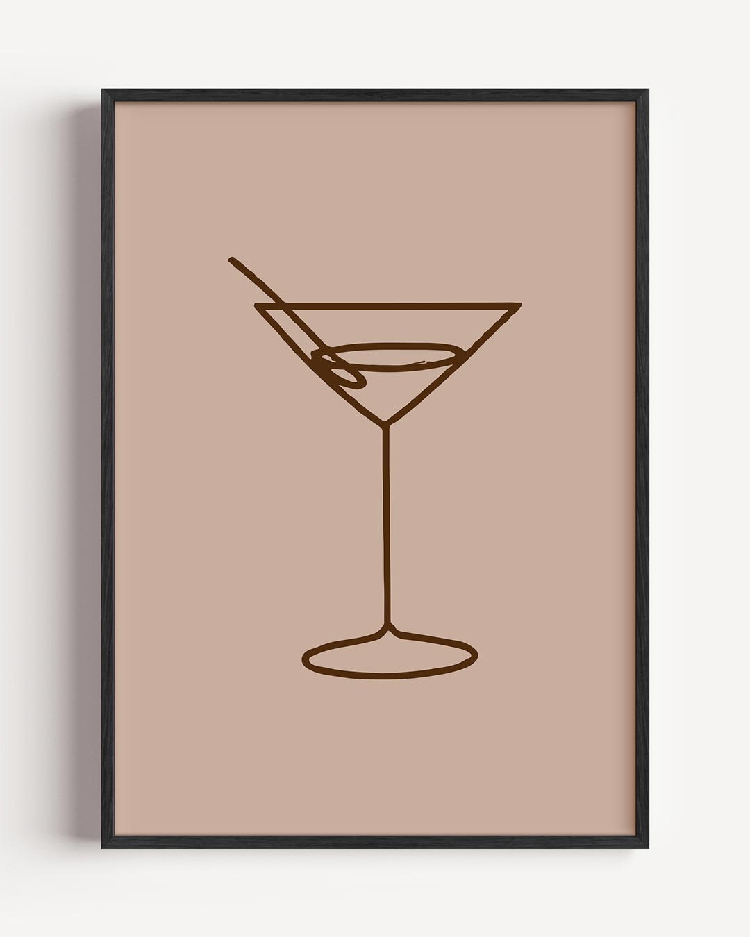 Minimalistische Martini – zomer portret poster als wanddecoratie