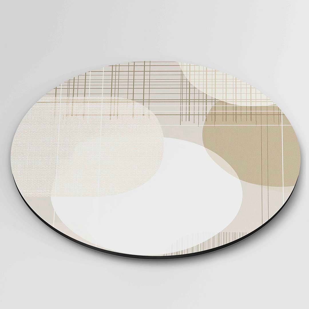Abstracte vormen – abstracte wandkunst als muurcirkel van WallArtistic