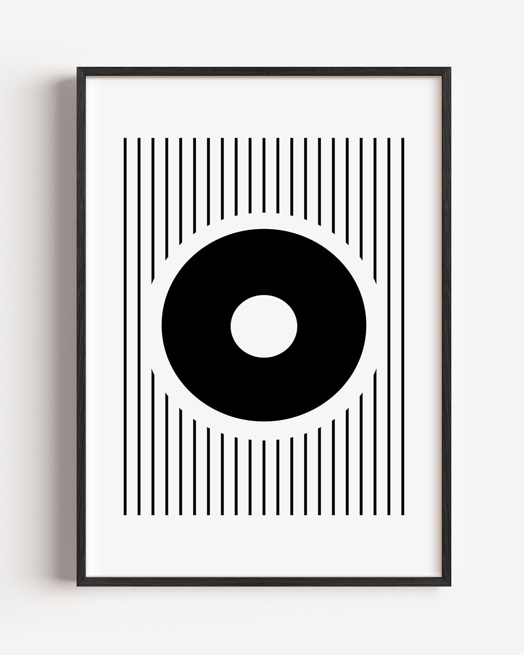 Cirkel en lijnen – staande Bauhaus poster als wanddecoratie