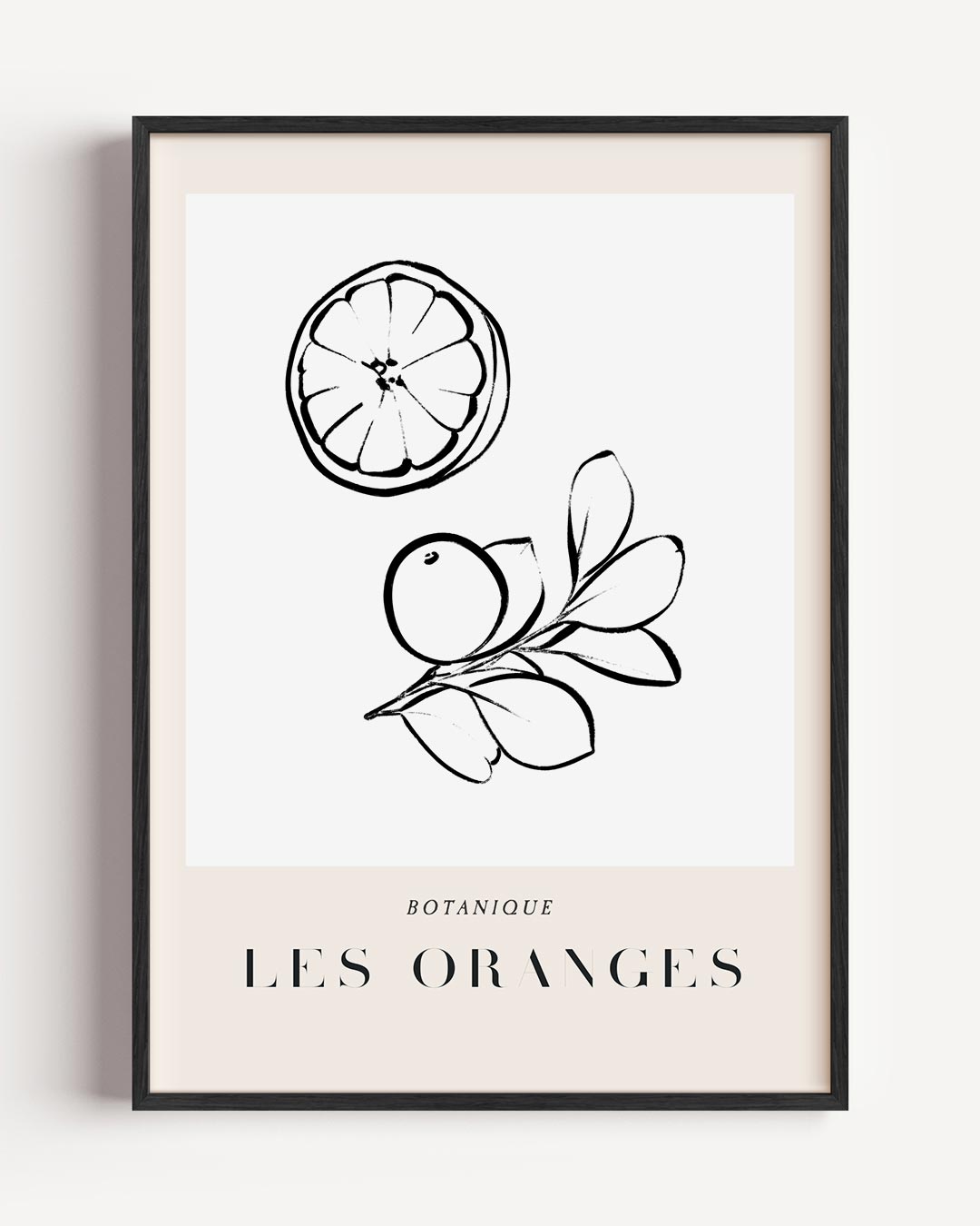 Botanische Sinaasappel Illustratie – keuken portret poster als wanddecoratie