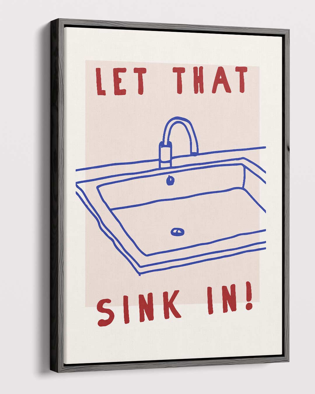 Humoristisch Wasbak Illustratie – dibond kunstwerk als wanddecoratie