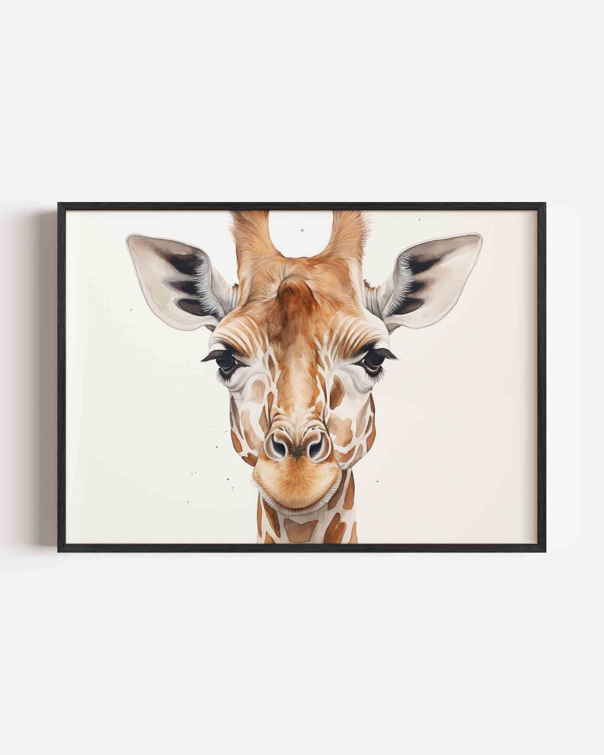 Giraffe portret – dieren landscape poster als wanddecoratie