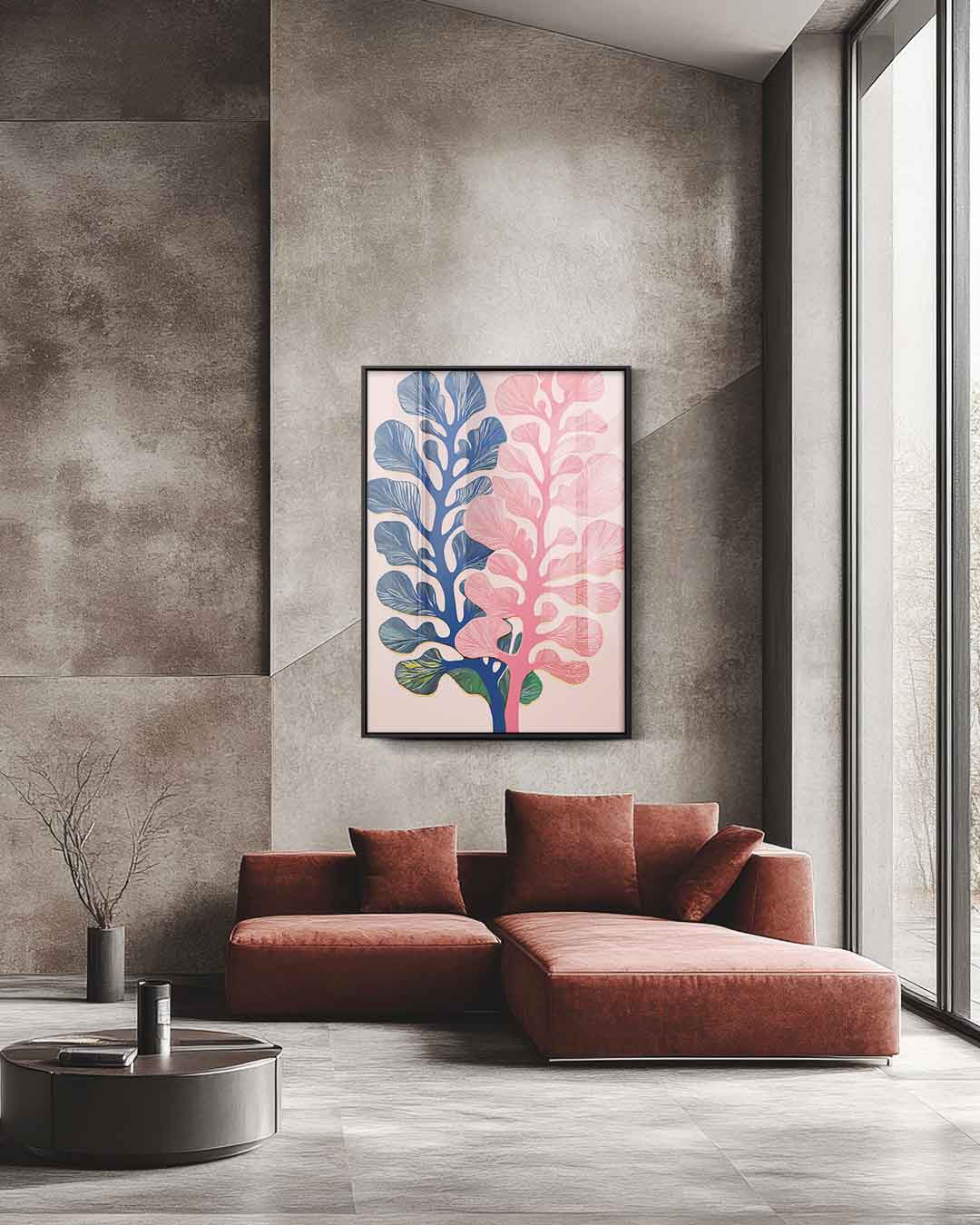 Bloeiende Fantasie – staande wandkunst voor woonkamer of interieur