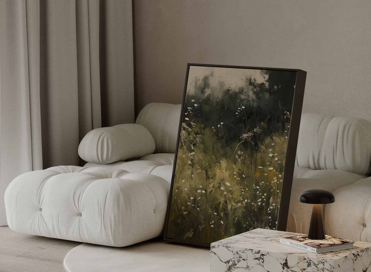 Betoverend Bloemenveld – staande wandkunst voor woonkamer of interieur