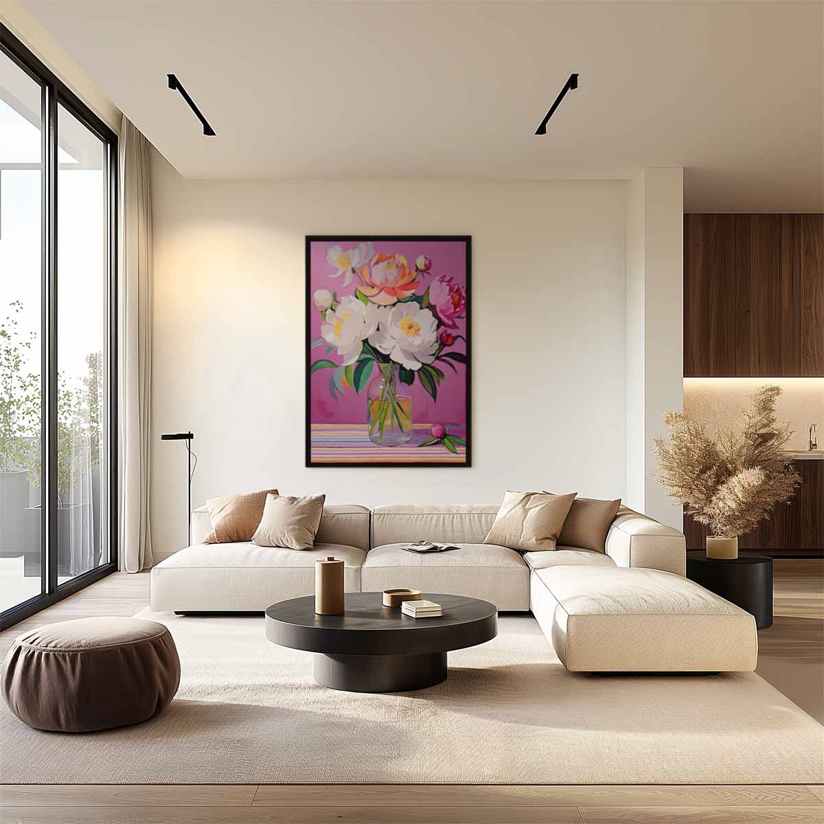 Betoverende Bloemenpracht – staand kunstwerk voor modern interieur