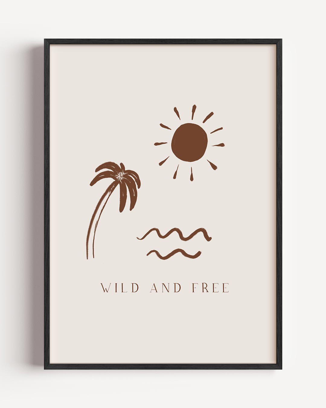 Wild and Free Strandposter – zomer portret poster als wanddecoratie