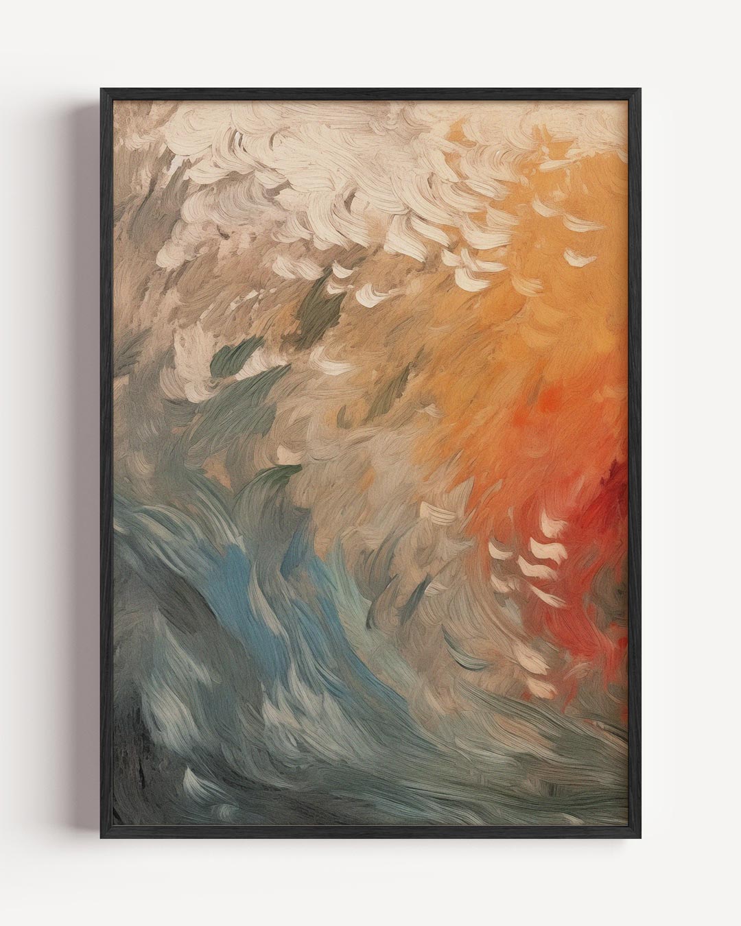 Abstracte Kleuren Beweging – textuur portret poster als wanddecoratie