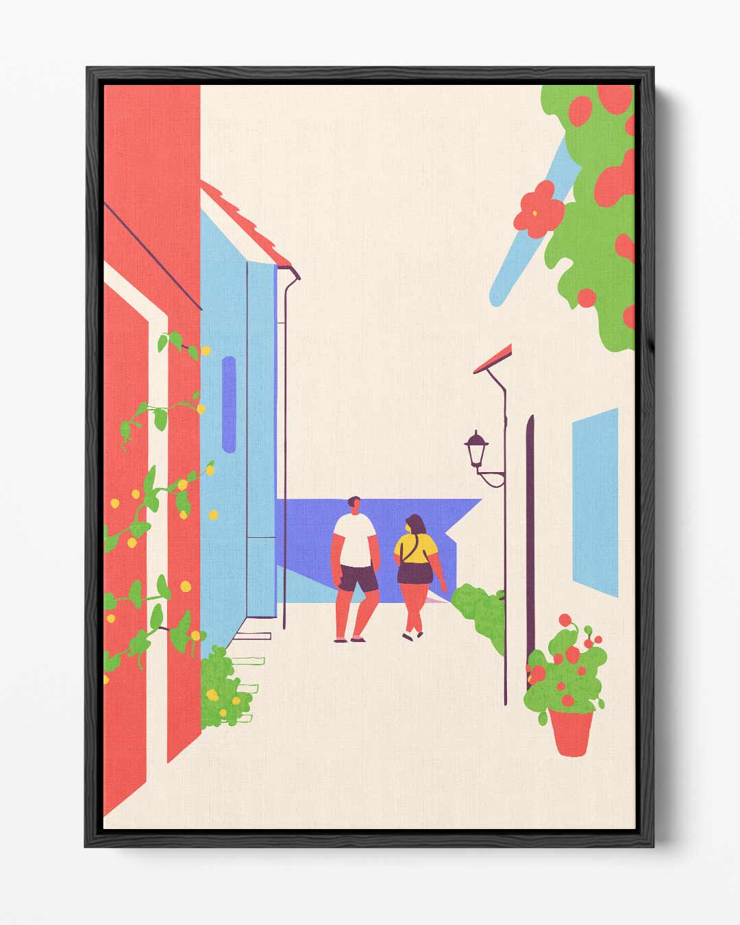Kleurrijke Stadswandeling – portret kunstwerk als wanddecoratie