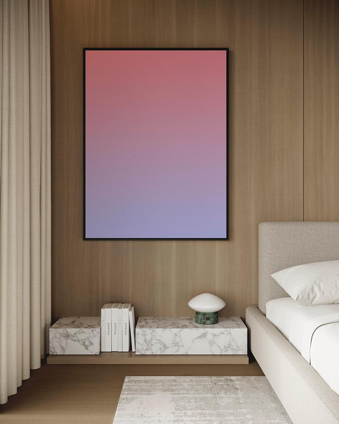 Kleurrijke overgang – kunstwerk op canvas, dibond of plexiglas