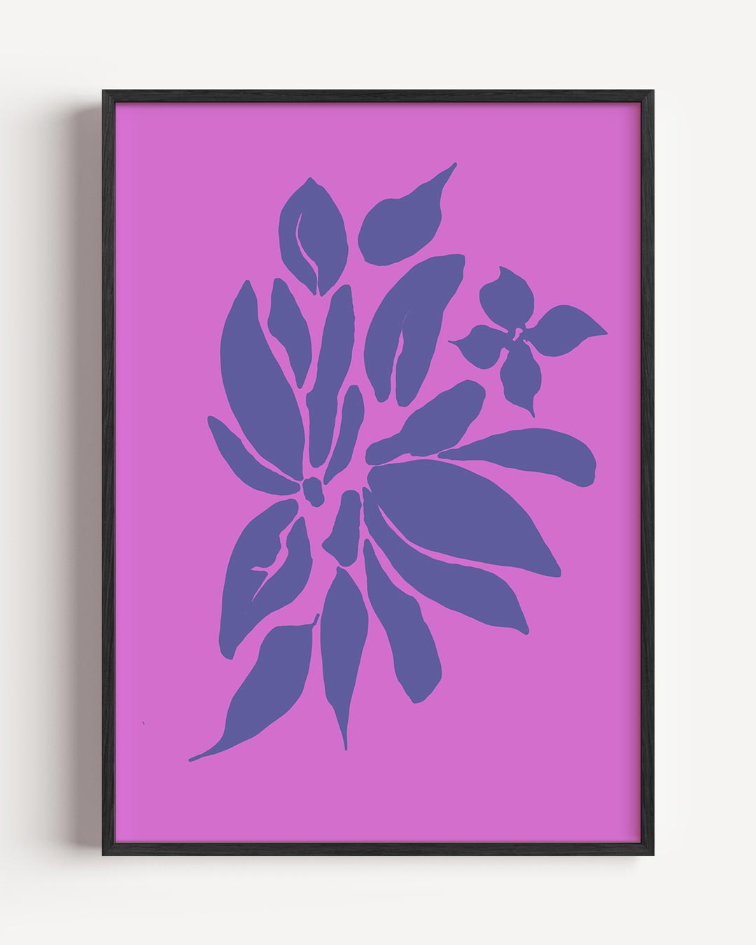 Bloemenpracht in Roze en Paars – bloemen portret poster als wanddecoratie