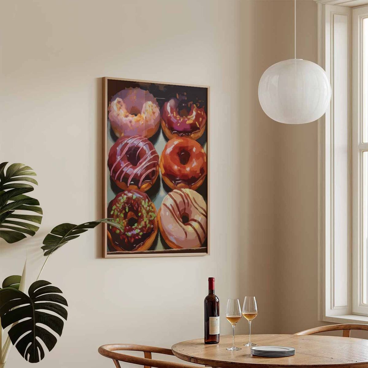 Kleurrijke Donut – keukenposter in staand formaat