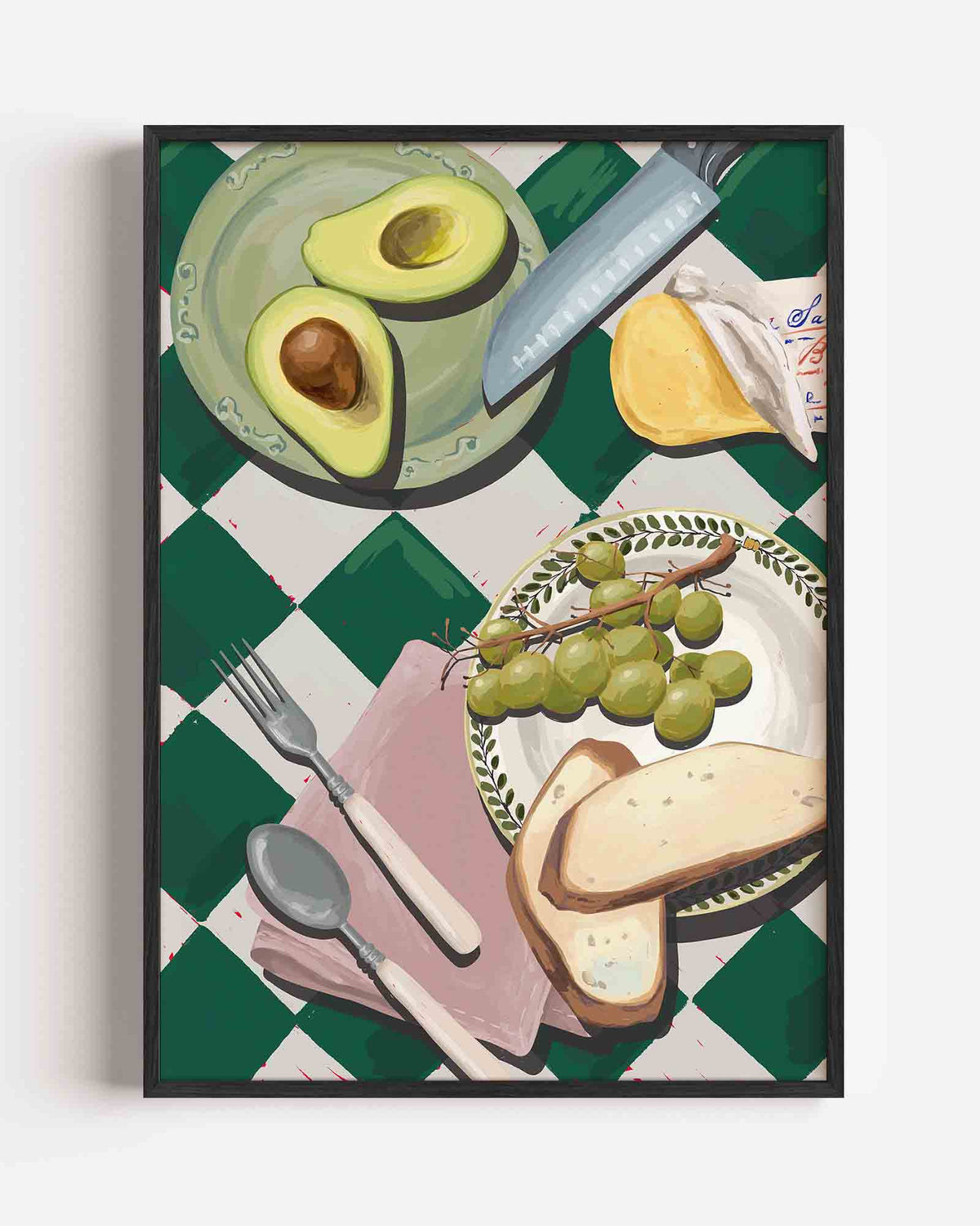 Ontbijt tafel – keuken portret poster als wanddecoratie