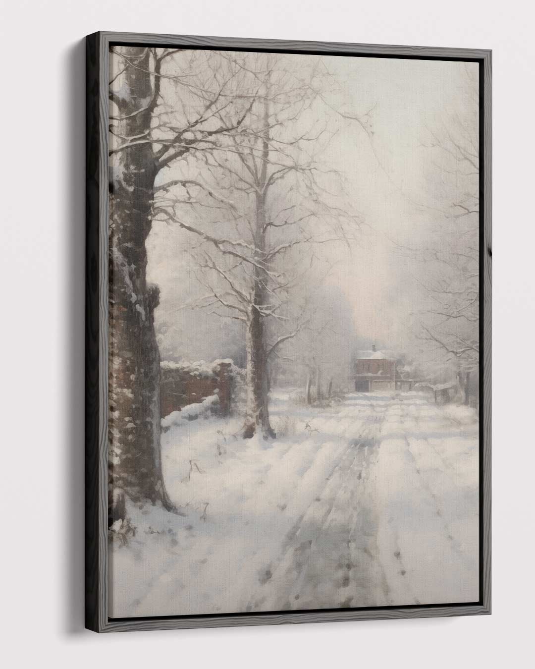 Winterlandschap in Sneeuw – dibond kunstwerk als wanddecoratie