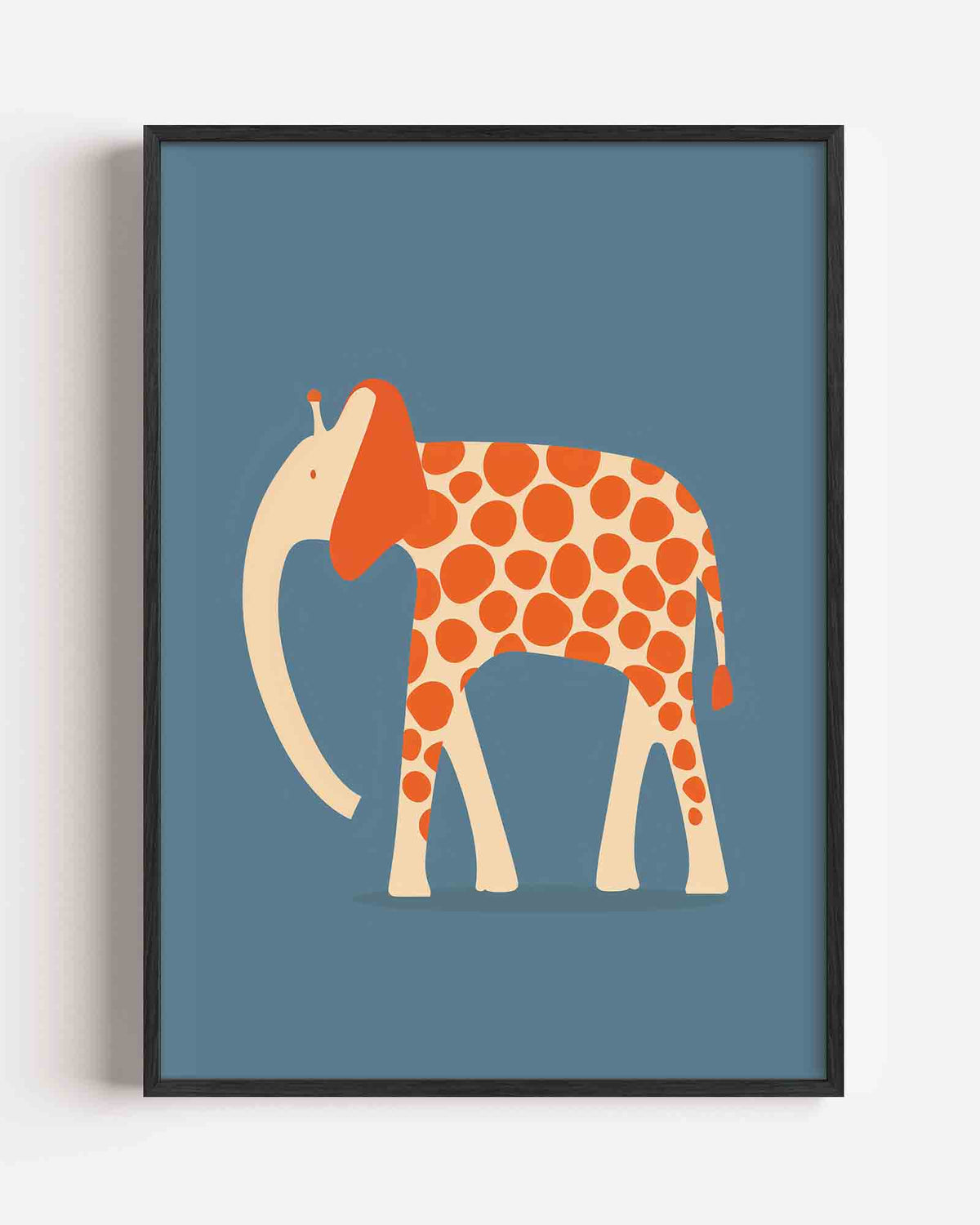 Olifant met stippen – kids portret poster als wanddecoratie