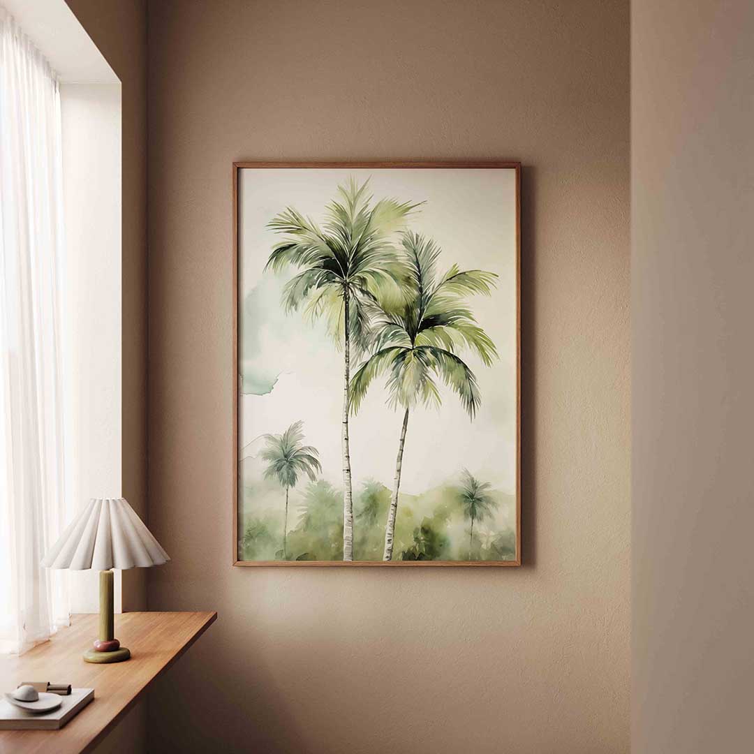 Tropische palmbomen – staande jungle wanddecoratie van WallArtistic