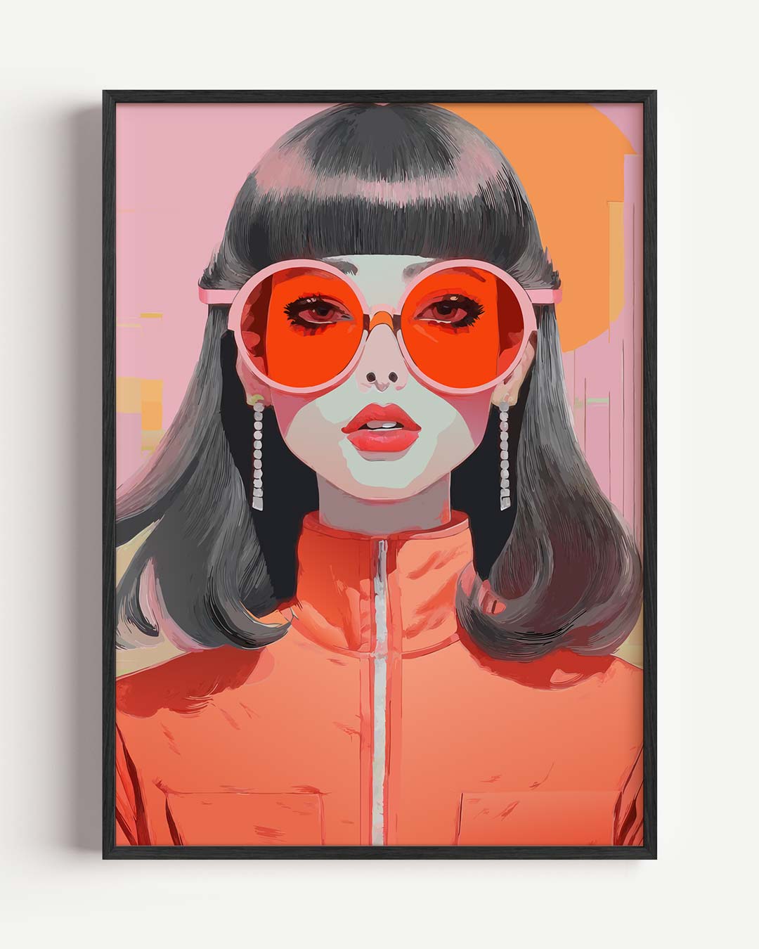 Stijlvolle Retro Fashion – Popart en Streetart portret poster als wanddecoratie
