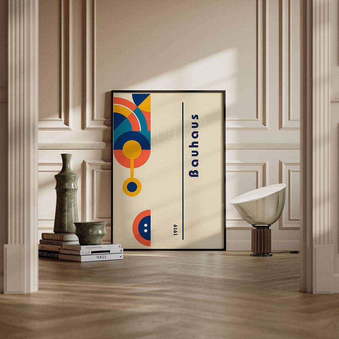 Vormen en vlakkenspel – moderne Bauhaus wandkunst als poster