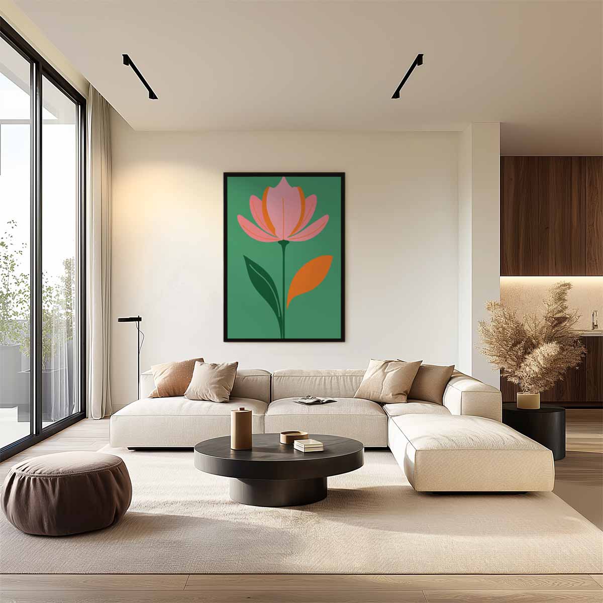 Bloeiende Tulpenpracht – staand kunstwerk voor modern interieur