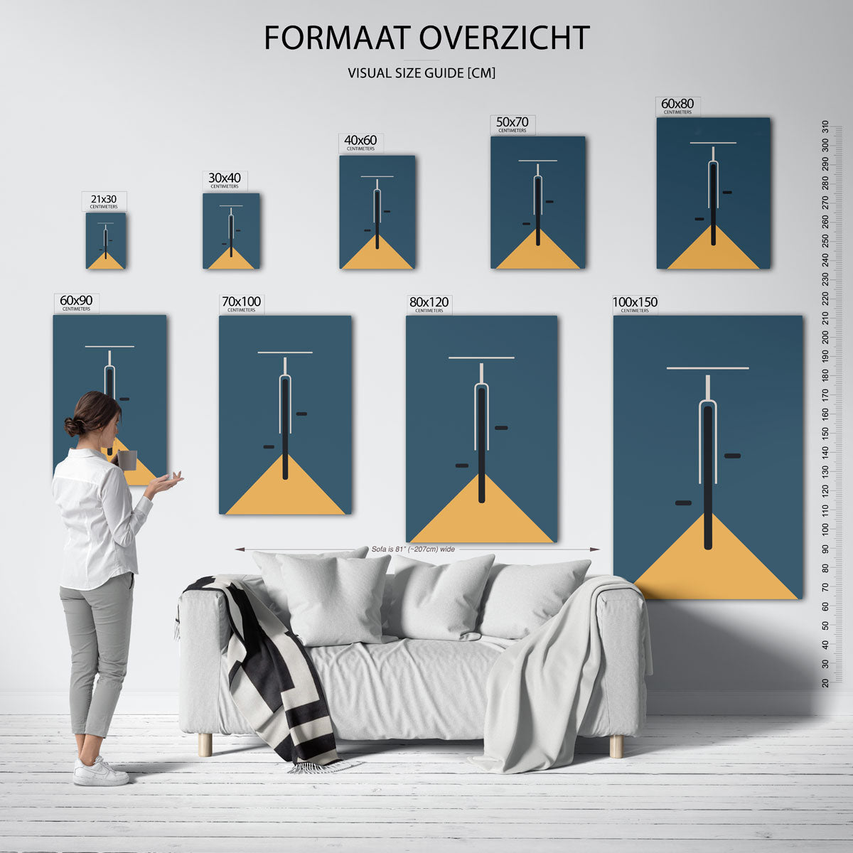 Abstracte – geometrische poster in Bauhaus-stijl van WallArtistic