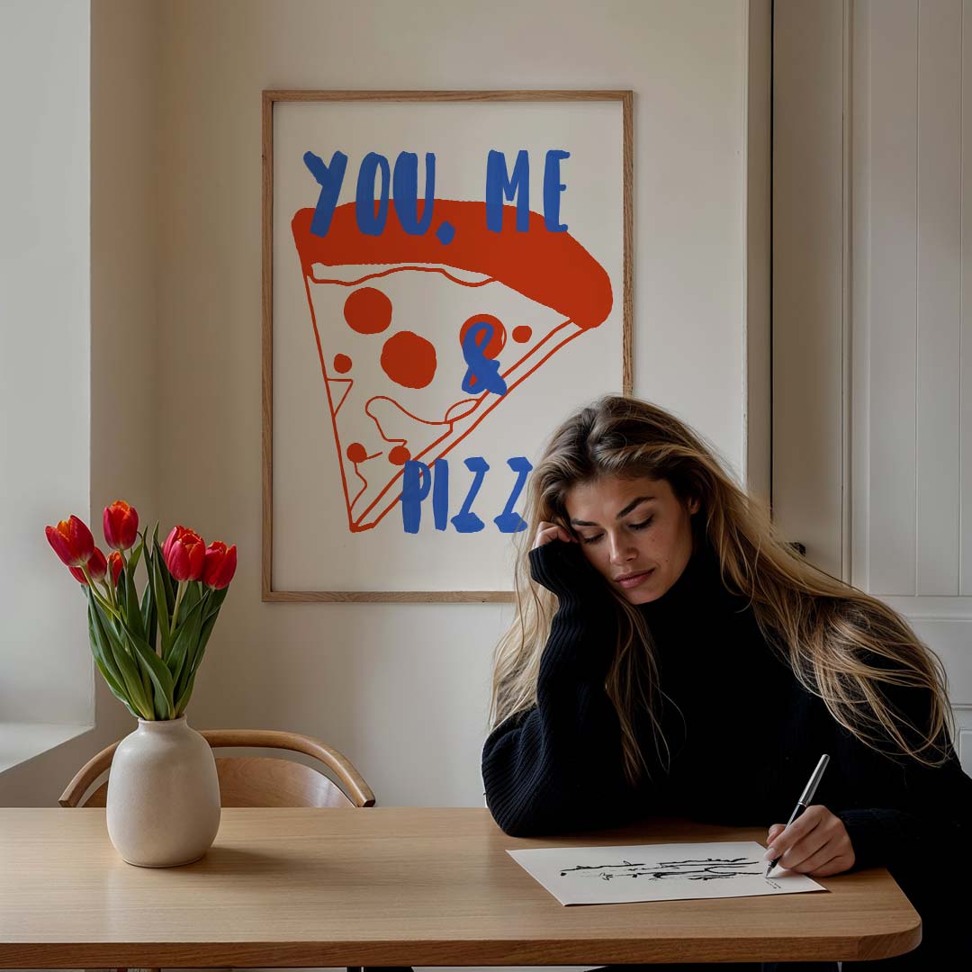 Pizza Liefde – culinaire wandkunst als portret poster