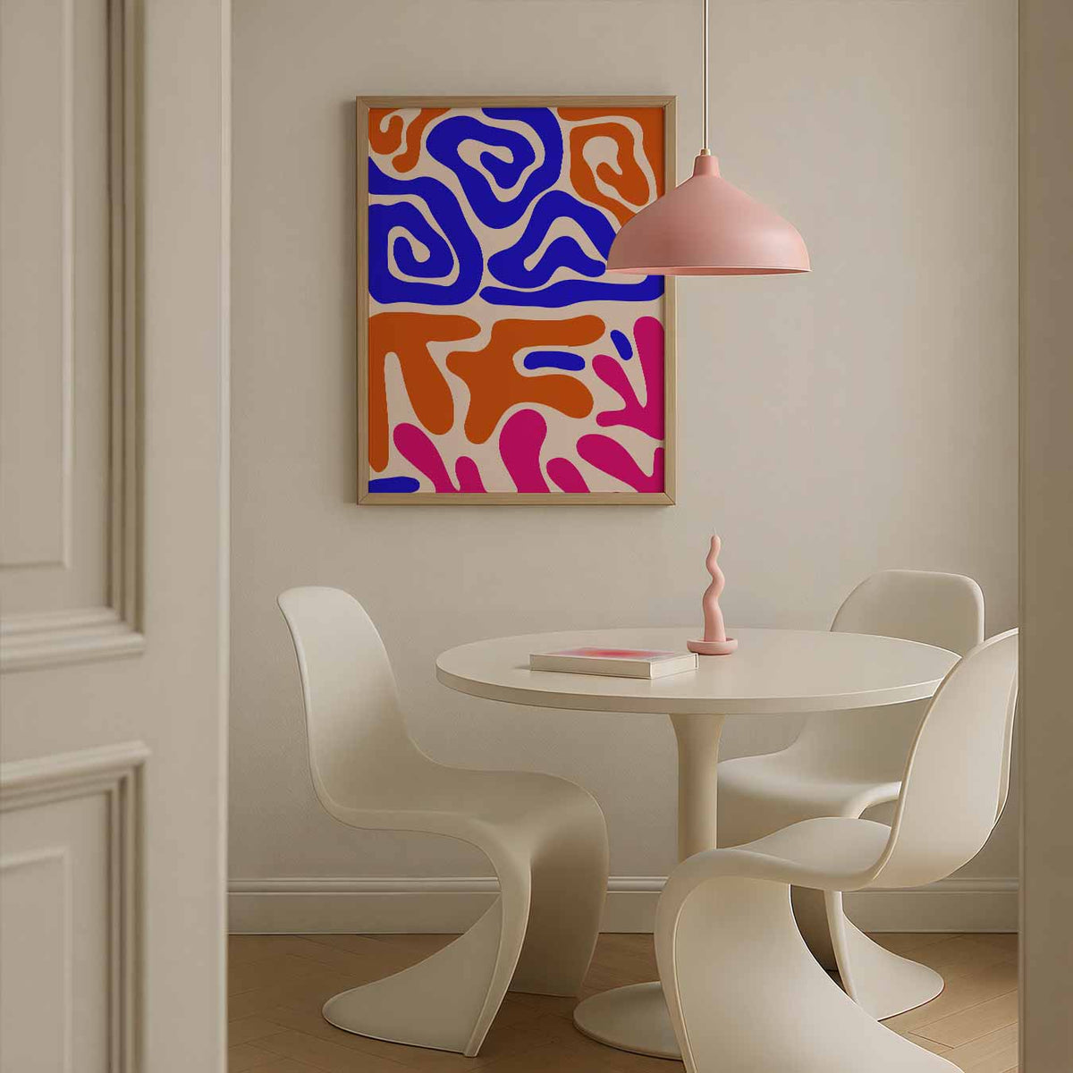 Moderne Abstracte Kleurenposters – bloemen poster in staand formaat