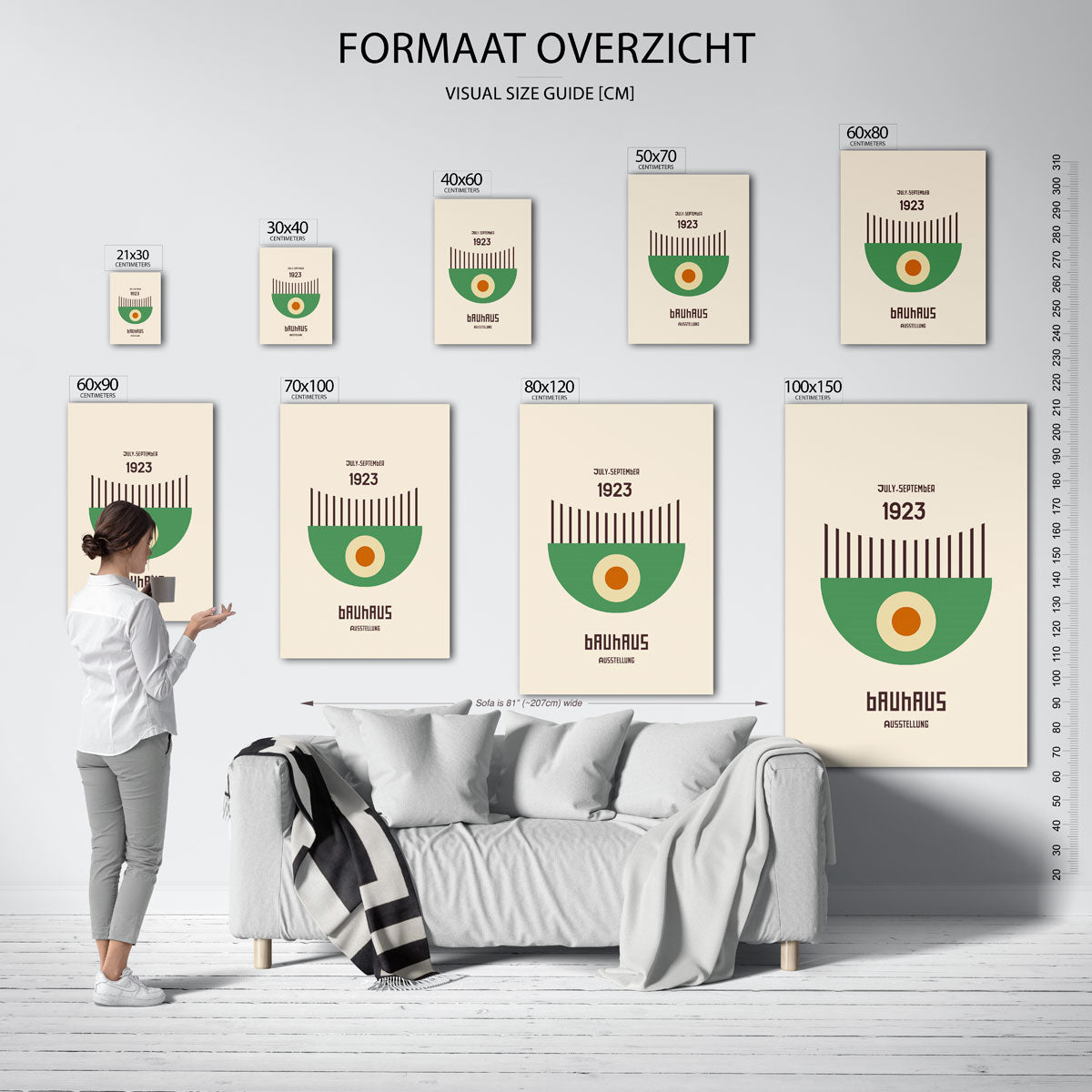 Vorm en balans – geometrische poster in Bauhaus-stijl van WallArtistic