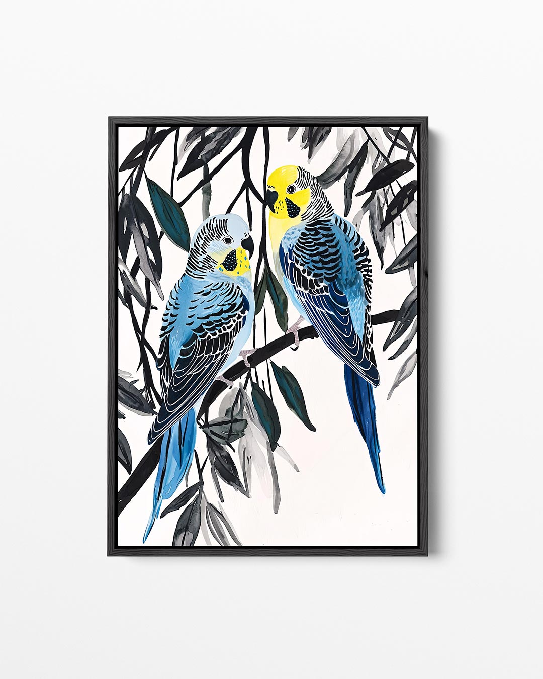 Vogels op tak – staand wanddecoratie kunstwerk