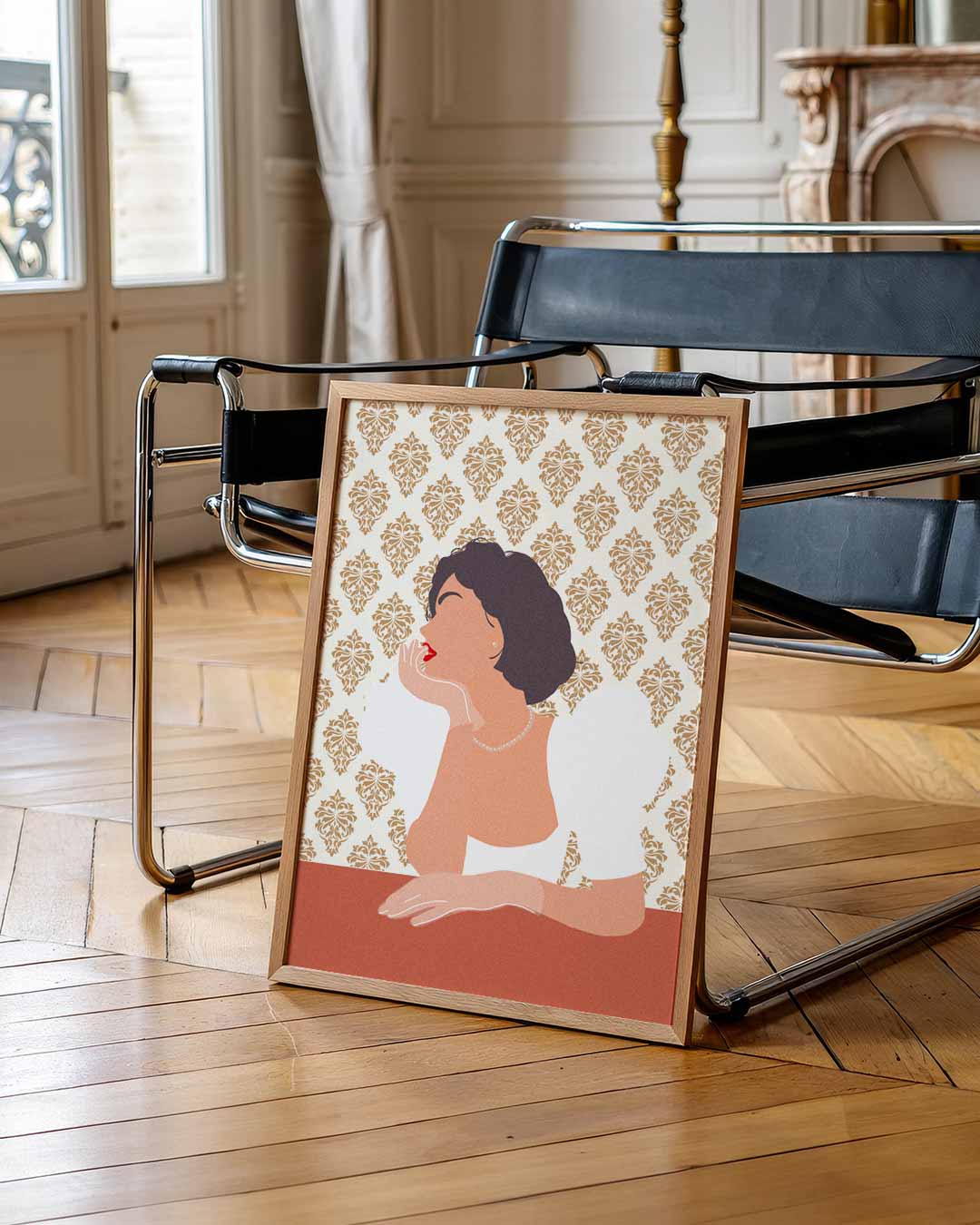 Vintage Vrouwelijke Elegantie – urban poster in staand formaat