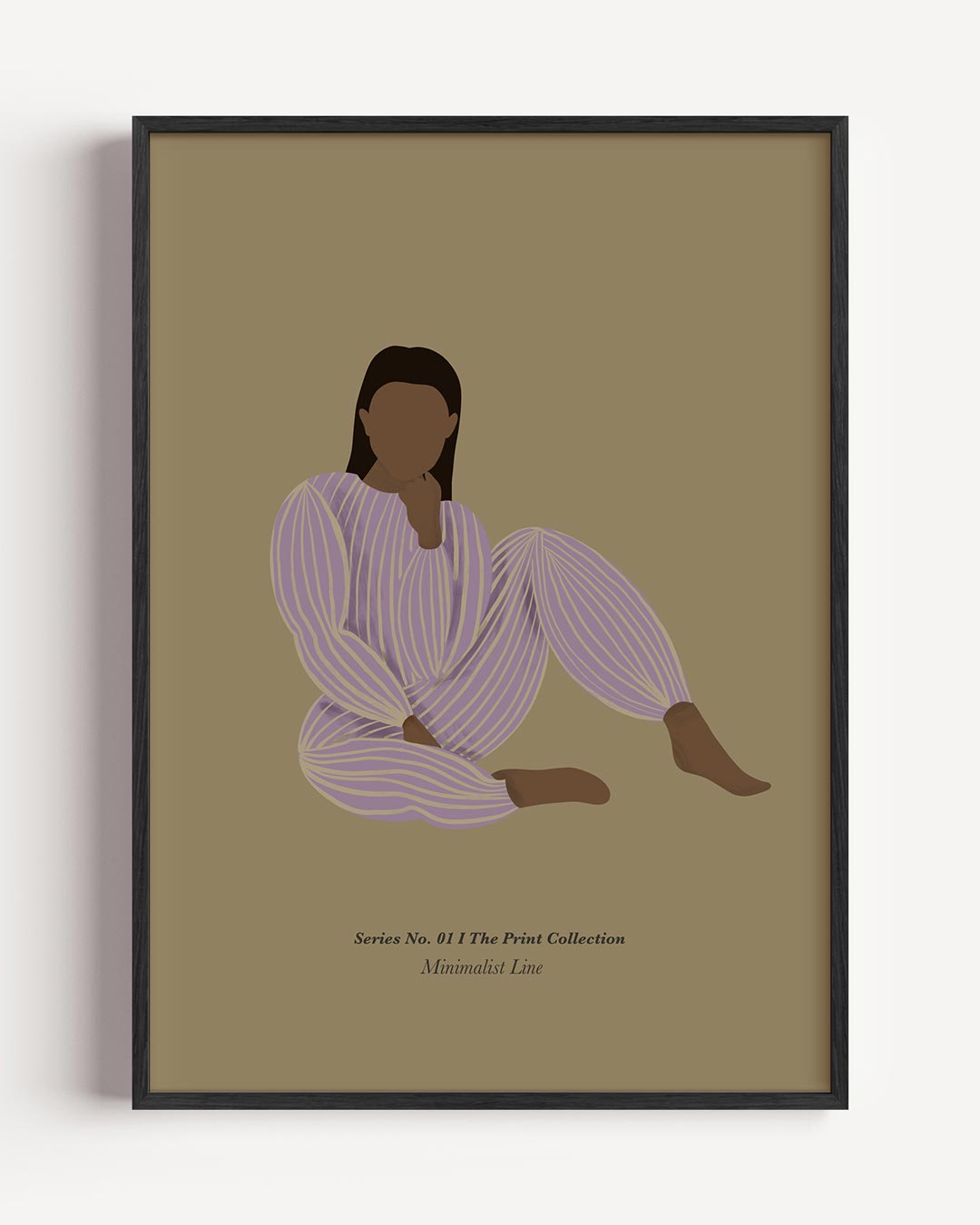 Minimalistische Vrouwelijke Silhouet – moderne portret poster als wanddecoratie